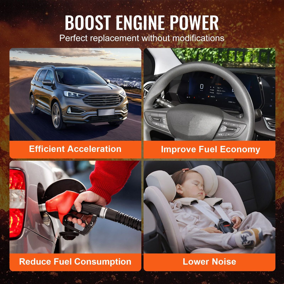 Turbo Turbocharger with Gasket Kit, Turbo Charger Replacement for Car Engines, Compatible with 2.5L-6.0L Engine Displacements, Heat Resistance Engine Turbocharger with K418 Alloy Impeller