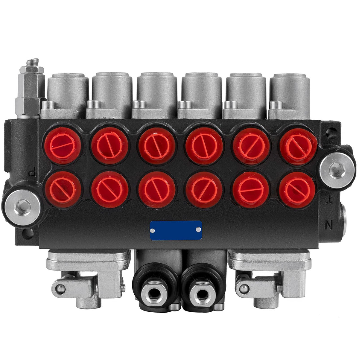 Tuspuzz Hydraulic Directional Control Valve, 6 Spool Hydraulic Spool Valve, 11 GPM Hydraulic Loader Valve, 4500 PSI Directional Control Valve, Hydraulic Valves and Controls for Tractors Loaders Tanks