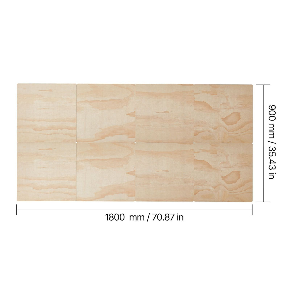Twin Size Bunkie Board, 0.4 in Foldable Bed Board Slats with Connection, Wooden Mattress Support for Twin Size Bed, Support under Mattress Boards, Ready to Use, 8 Piece, Burlywood