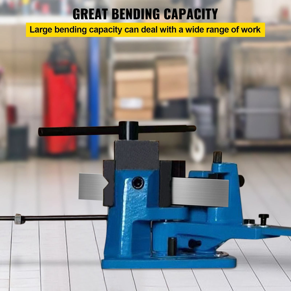 UB-100 Manual Flat Steel Universal Metal Rebar Bender Angle Iron 120 Degree Heavy-Duty Metal Rod Bender Hot and Cold With Detachable Bending Lever Strip Steel, Flat Steel, Round Steel