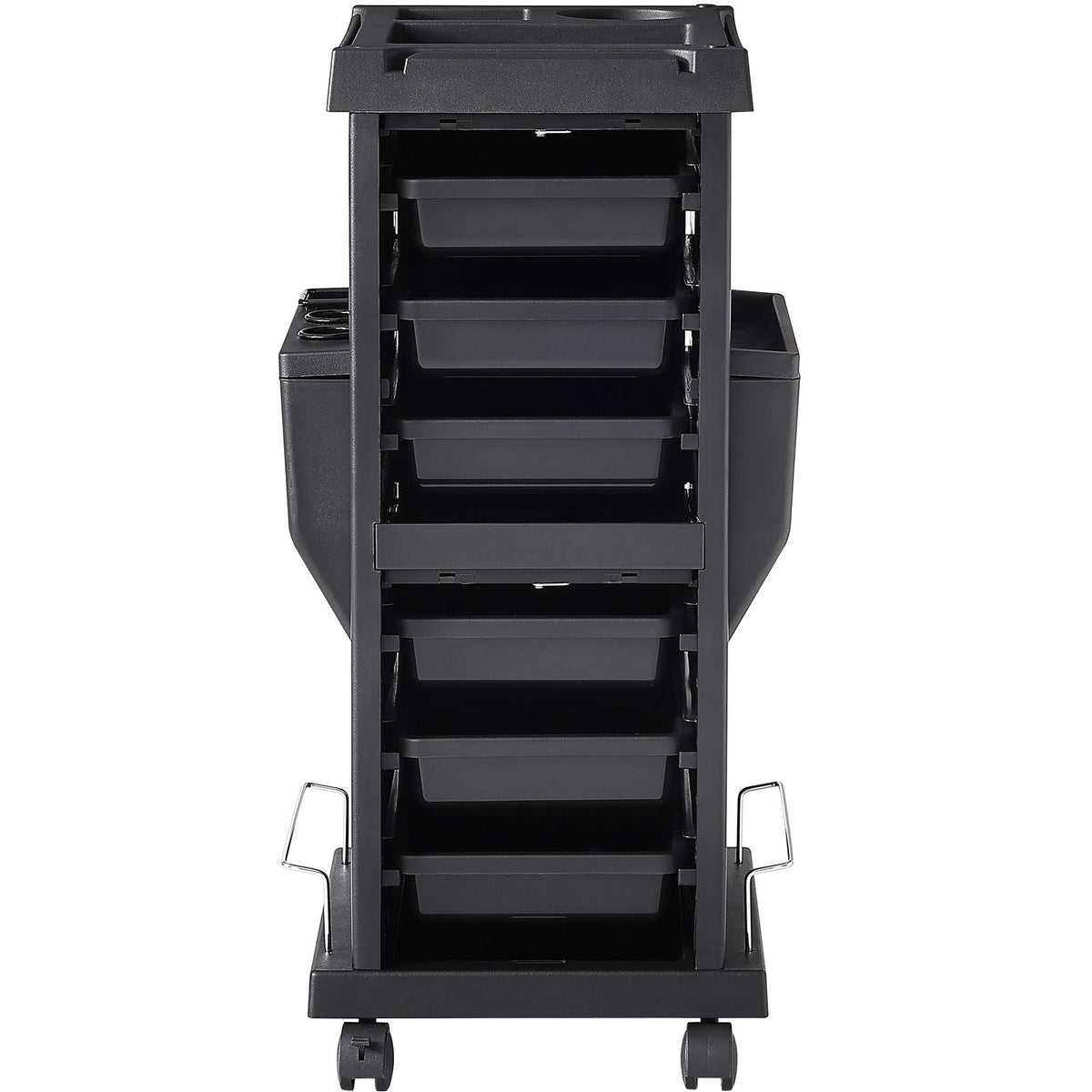 Ultimate Salon Trolley Cart, Lockable Beauty Salon Cart for Stylist with 6 Removable Drawers & Tool Holder, Plastic Hairdressing Rolling Cart with Lockable Wheels for Beauty SPA Barber