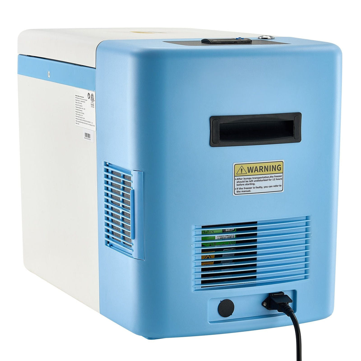 Ultra Low Temperature Freezer, 25 L, -40 to -123 F Adjustable Temp Range, with Digital Display, 304 Stainless Steel Liner, Portable Low Temperature Lab Freezer for Laboratory Samples Storage