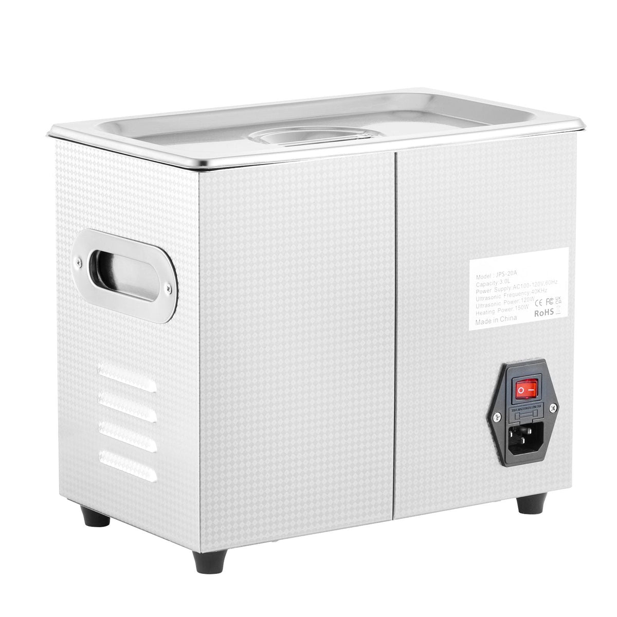 Ultrasonic Cleaner with Digital Timer & Heater, Professional Ultra Sonic Jewelry Cleaner, Stainless Steel Heated Cleaning Machine for Glasses Watch Rings Small Parts Circuit Board (3L)