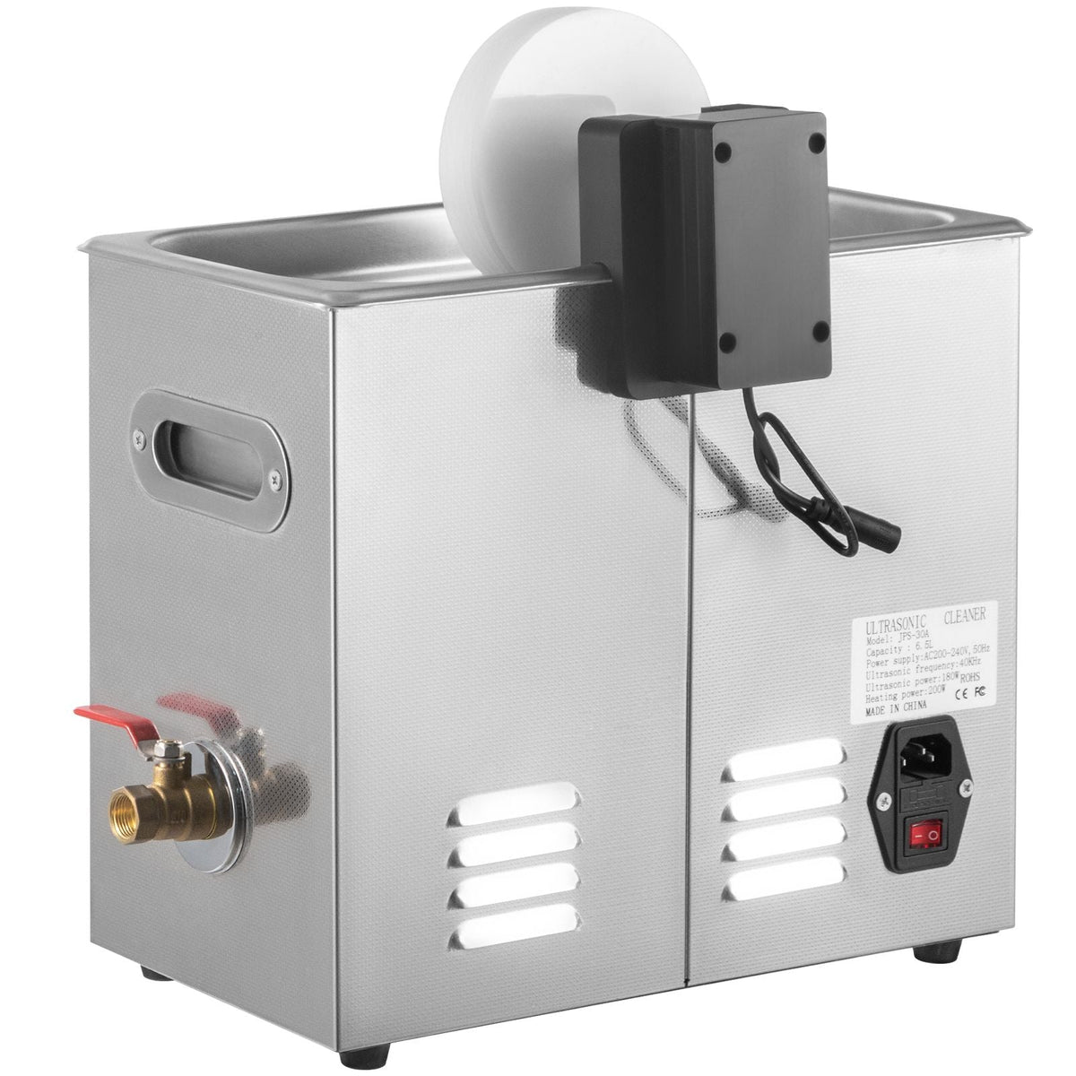 Ultrasonic Vinyl Record Cleaner 6L 40kHz Vinyl Ultrasonic Cleaning Machine Knob Control Record Ultrasonic Cleaner 4 Records Vinyl Sonic Cleaner Stainless Steel Tank with Mechanical Heater & Time