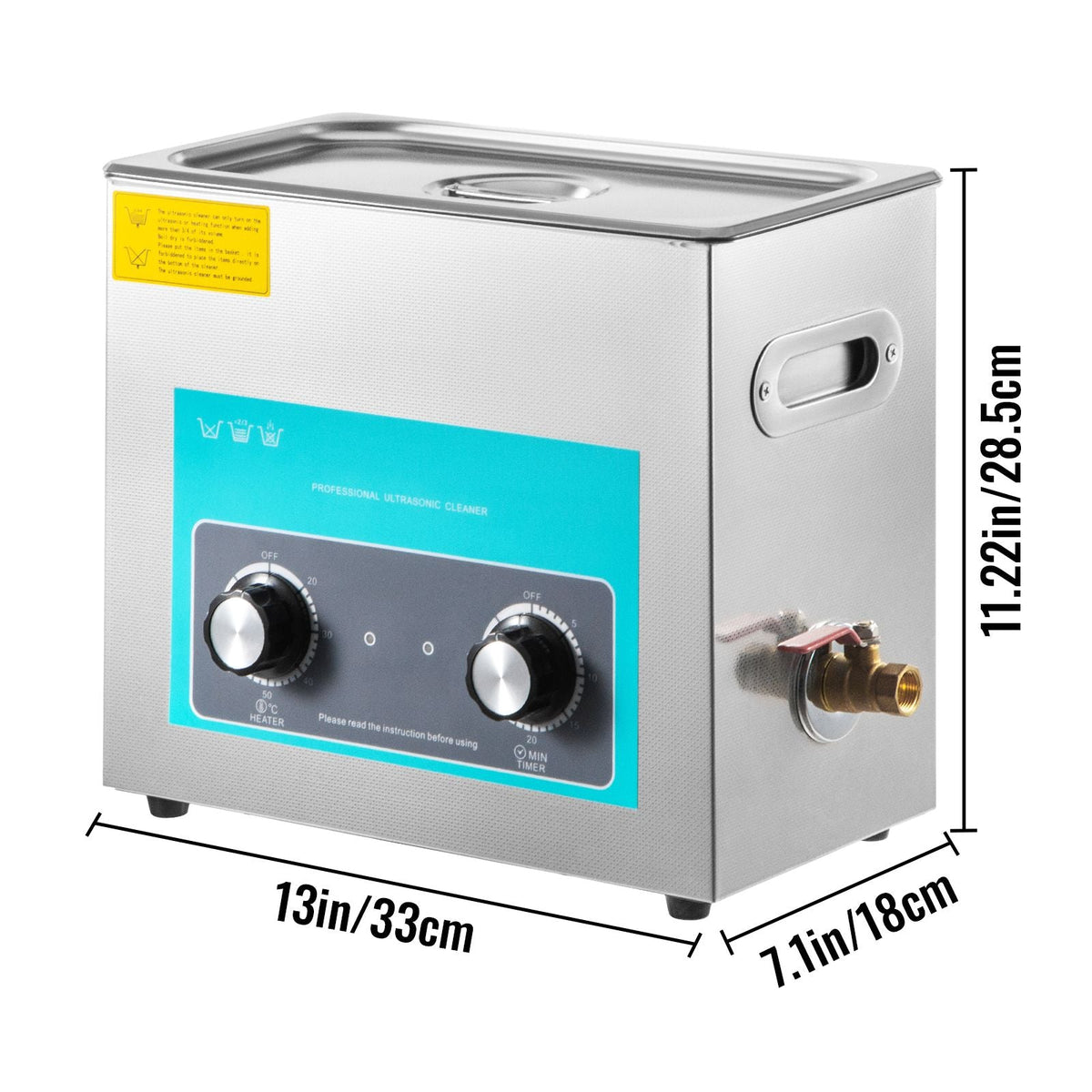 Ultrasonic Vinyl Record Cleaner 6L 40kHz Vinyl Ultrasonic Cleaning Machine Knob Control Record Ultrasonic Cleaner 4 Records Vinyl Sonic Cleaner Stainless Steel Tank with Mechanical Heater & Time