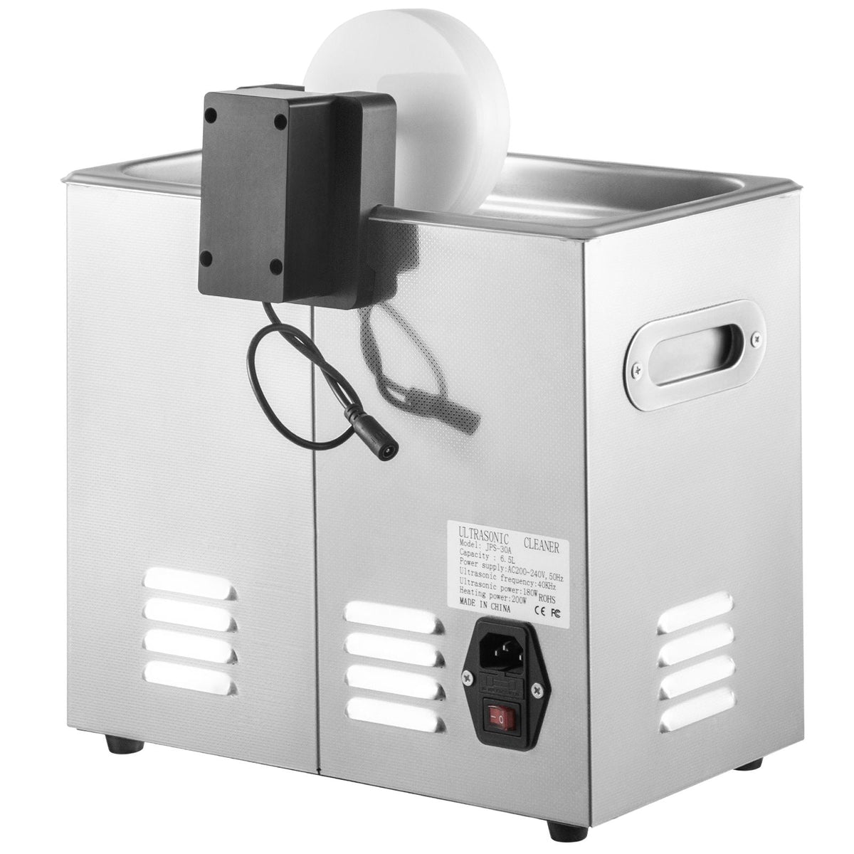 Ultrasonic Vinyl Record Cleaner 6L 40kHz Vinyl Ultrasonic Cleaning Machine Knob Control Record Ultrasonic Cleaner 4 Records Vinyl Sonic Cleaner Stainless Steel Tank with Mechanical Heater & Time