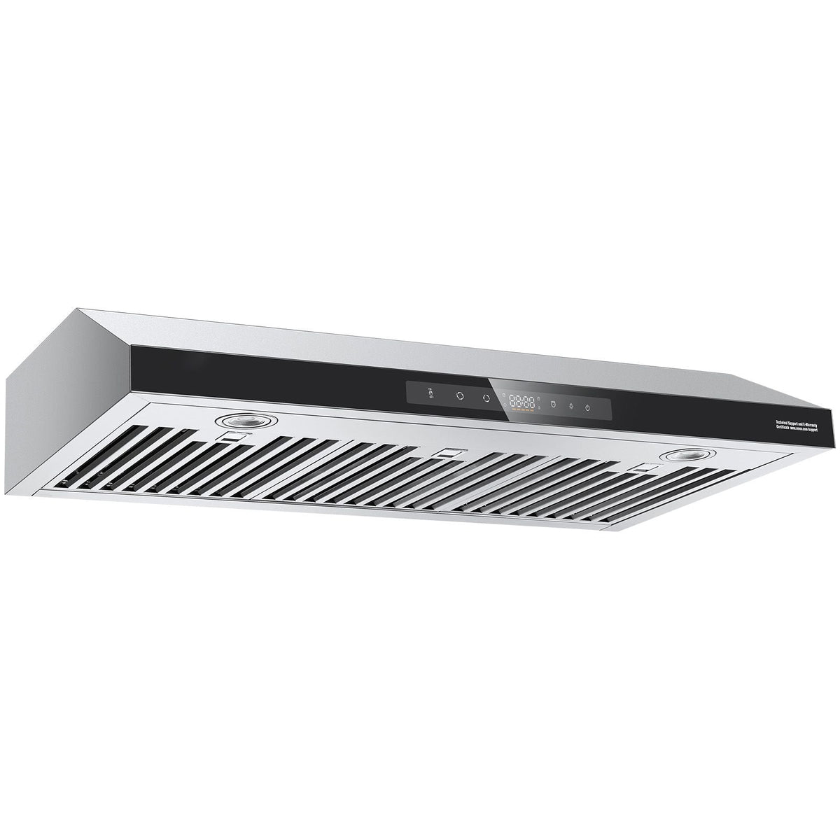 Under Cabinet Range Hood, 36 Inch Kitchen Vent Hood, 900CFM Dual Motors Stainless Steel Stove Hood, with Gesture & Touch Control, LED Light, and 4-Speed Exhaust Fan