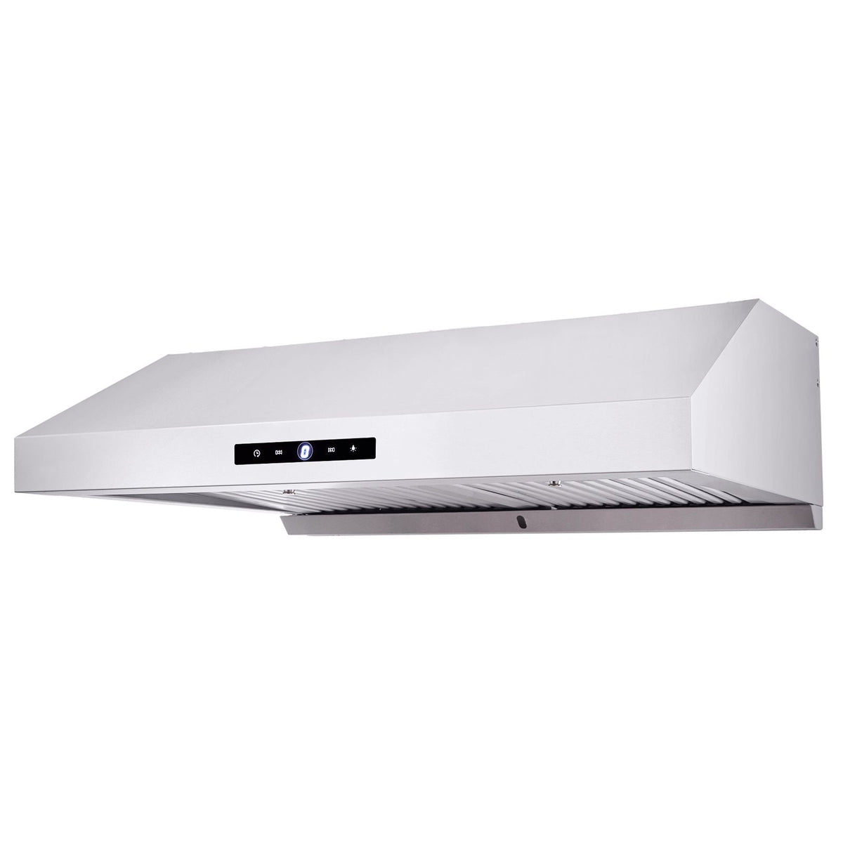 Under Cabinet Range Hood, Dual Motors Ductless Kitchen Stove Vent, Stainless Steel Permanent Filter with 3-Speed Exhaust Fan, 2 Baffle Filters, LED Lights, Touch Control Panel, Silver (30 inch)