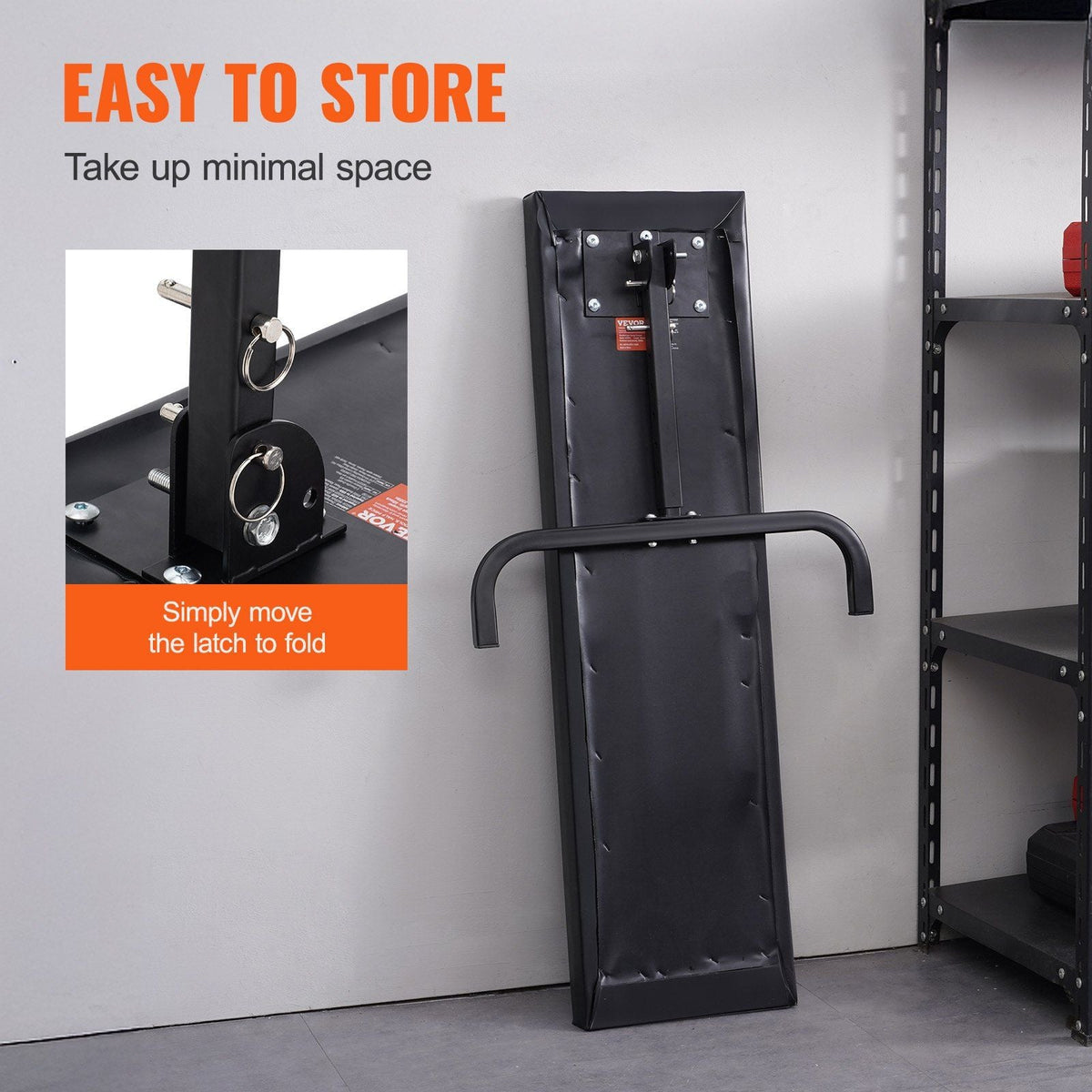 Under Dash Creeper, 40 in, 330 lbs Load Capacity Rolling Mechanic Garage Creeper, 20.3-27.4 in Height Adjustable, Laying Down or Upright Inside of Car or Truck, Easy Fold Support for Garage Shop