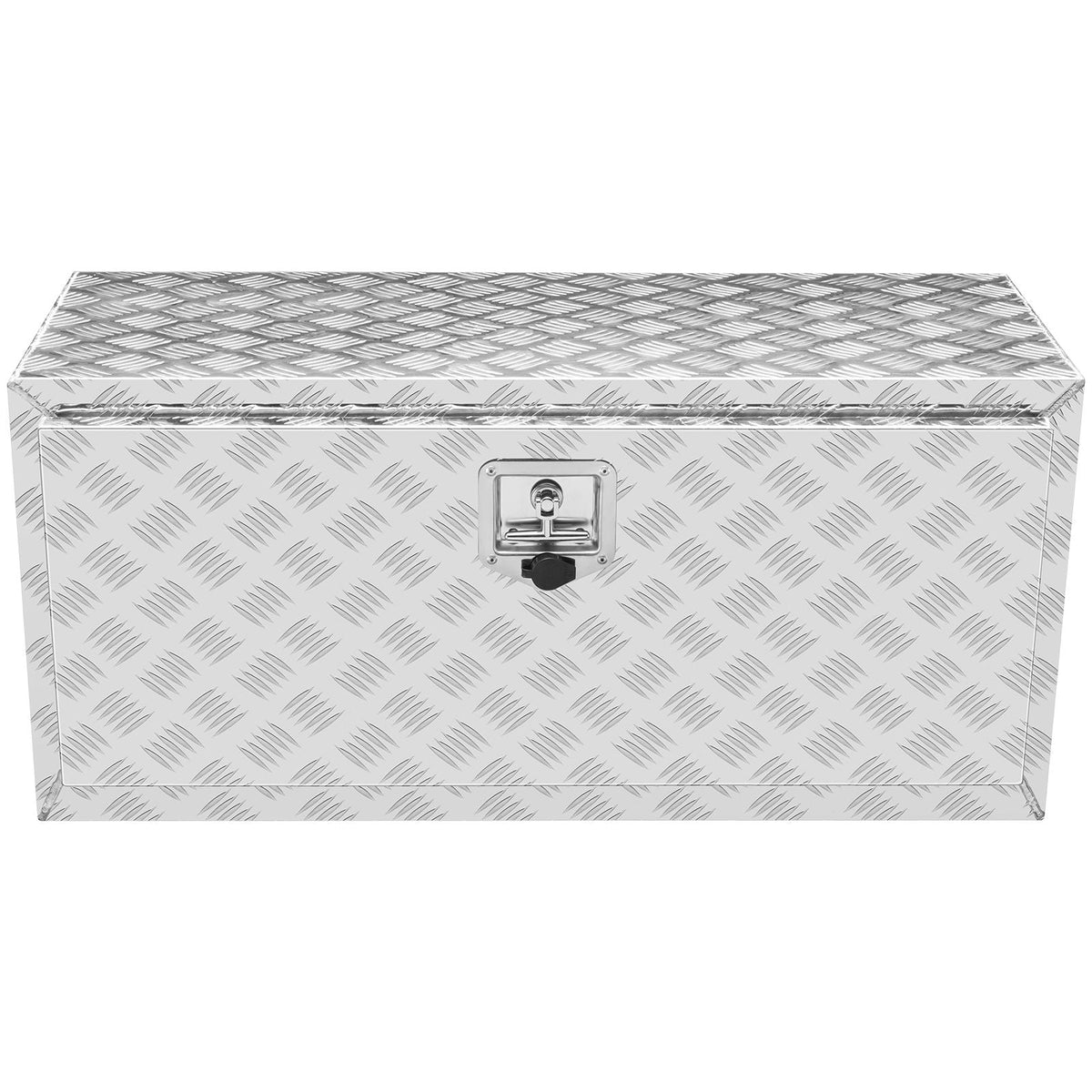 Underbody Truck Box, 36"×24"×24" Pickup Storage Box, Heavy Duty Aluminum Diamond Plate Tool Box with Lock and Keys, Waterproof Trailer Storage Box with T-Handle Latch for Truck, Van, Trailer