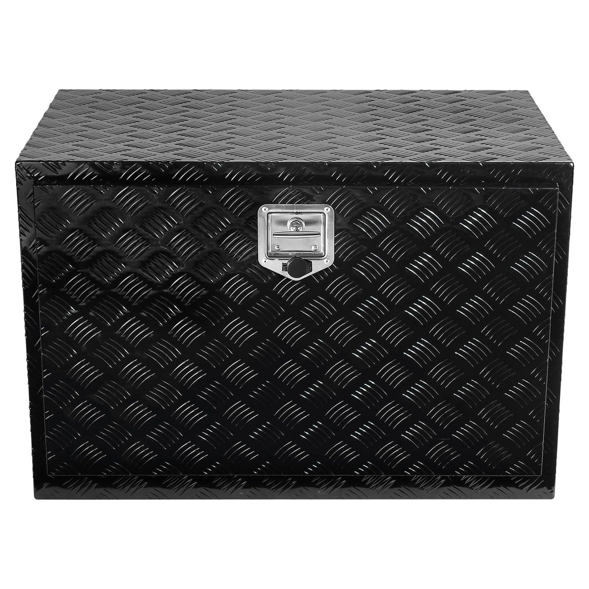 Underbody Truck Box, 48" x 17" x 18" Pickup Storage Box, Heavy Duty Aluminum Diamond Plate Tool Box with Lock and Keys, Waterproof Trailer Storage Box with T-Handle Latch for Truck, Van, Trailer