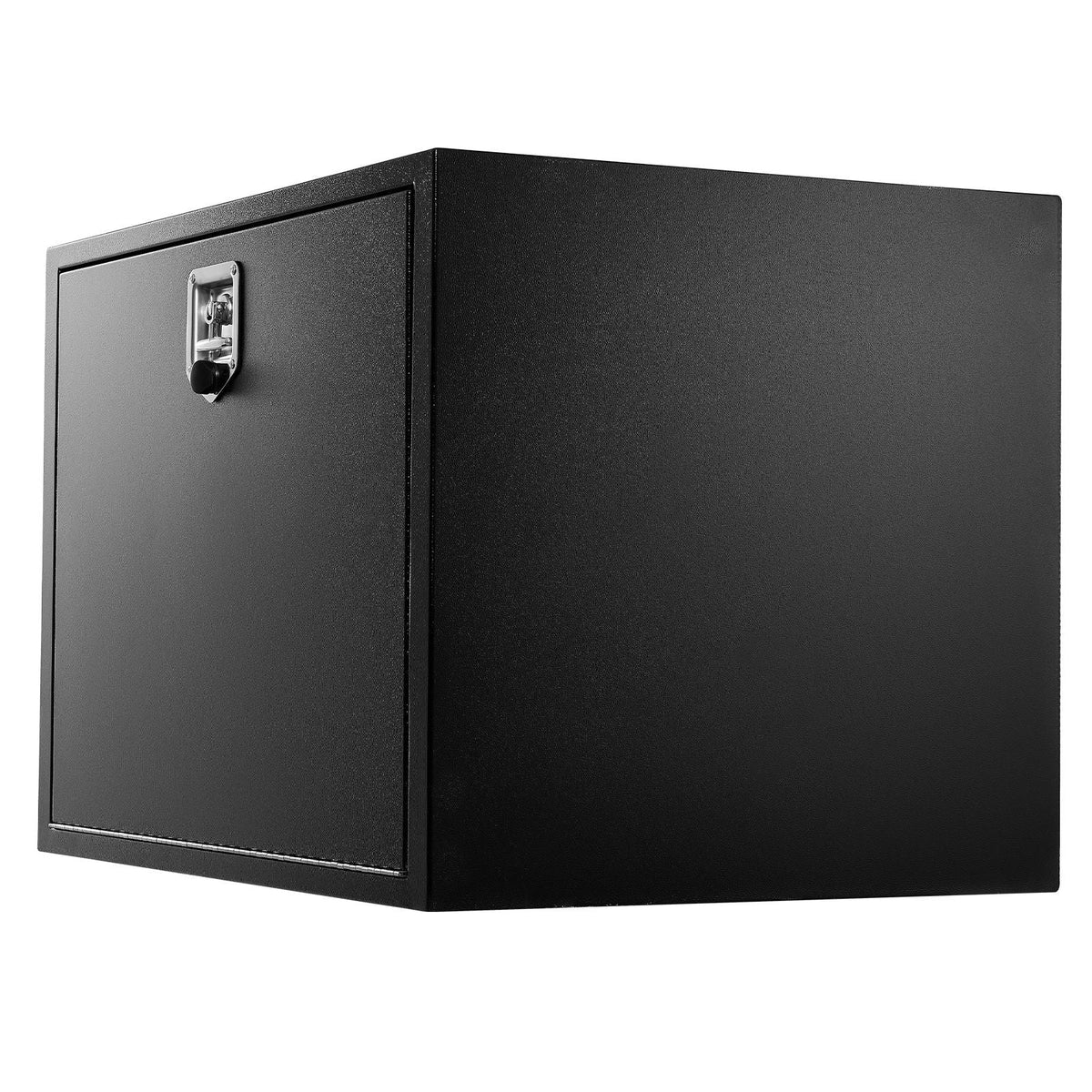 Underbody Truck Tool Box, 36 x 24 x 24 Inch Heavy Duty Steel Trailer Storage Box with Lock & Keys, Waterproof Trailer Storage Organizer Under Body Chest with T-Handle for Truck, Van, SUV, Black
