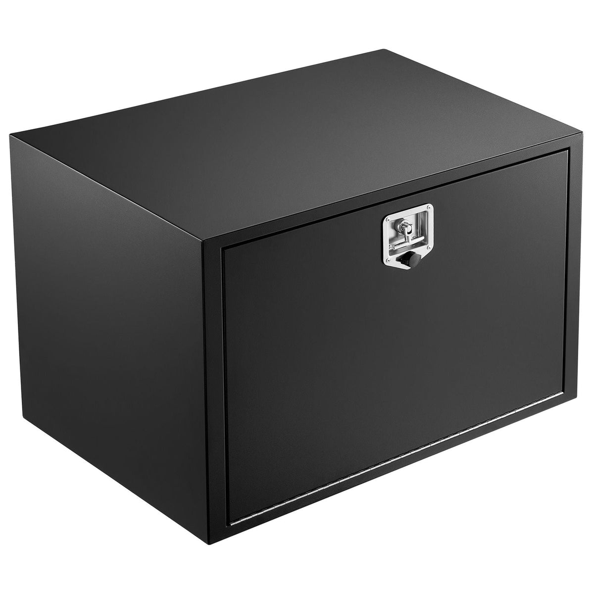 Underbody Truck Tool Box, 36 x 24 x 24 Inch Heavy Duty Steel Trailer Storage Box with Lock & Keys, Waterproof Trailer Storage Organizer Under Body Chest with T-Handle for Truck, Van, SUV, Black