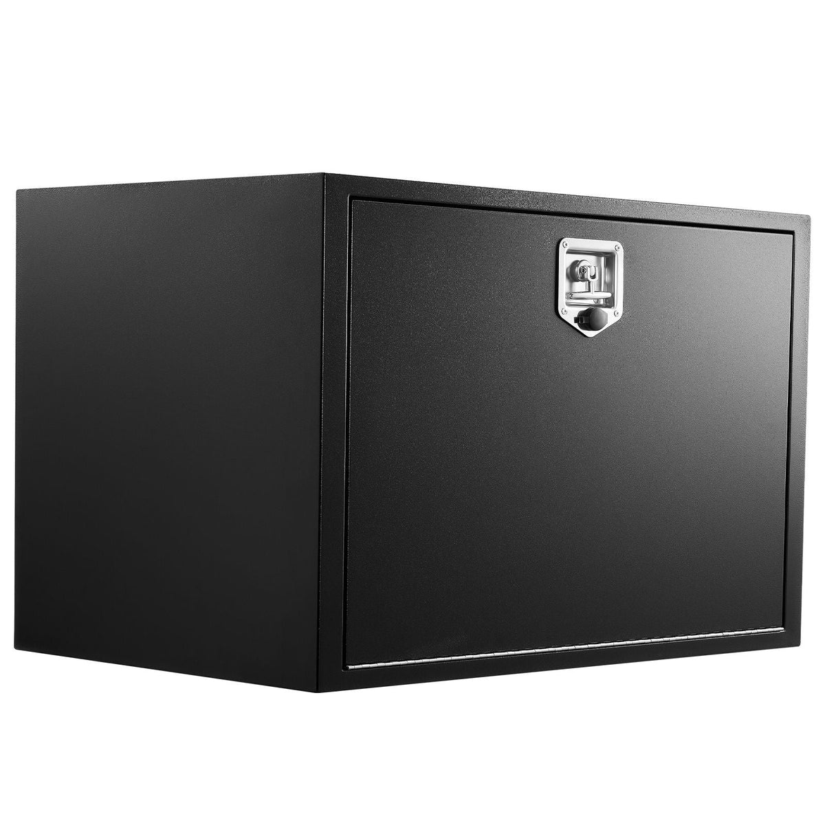 Underbody Truck Tool Box, 36 x 24 x 24 Inch Heavy Duty Steel Trailer Storage Box with Lock & Keys, Waterproof Trailer Storage Organizer Under Body Chest with T-Handle for Truck, Van, SUV, Black