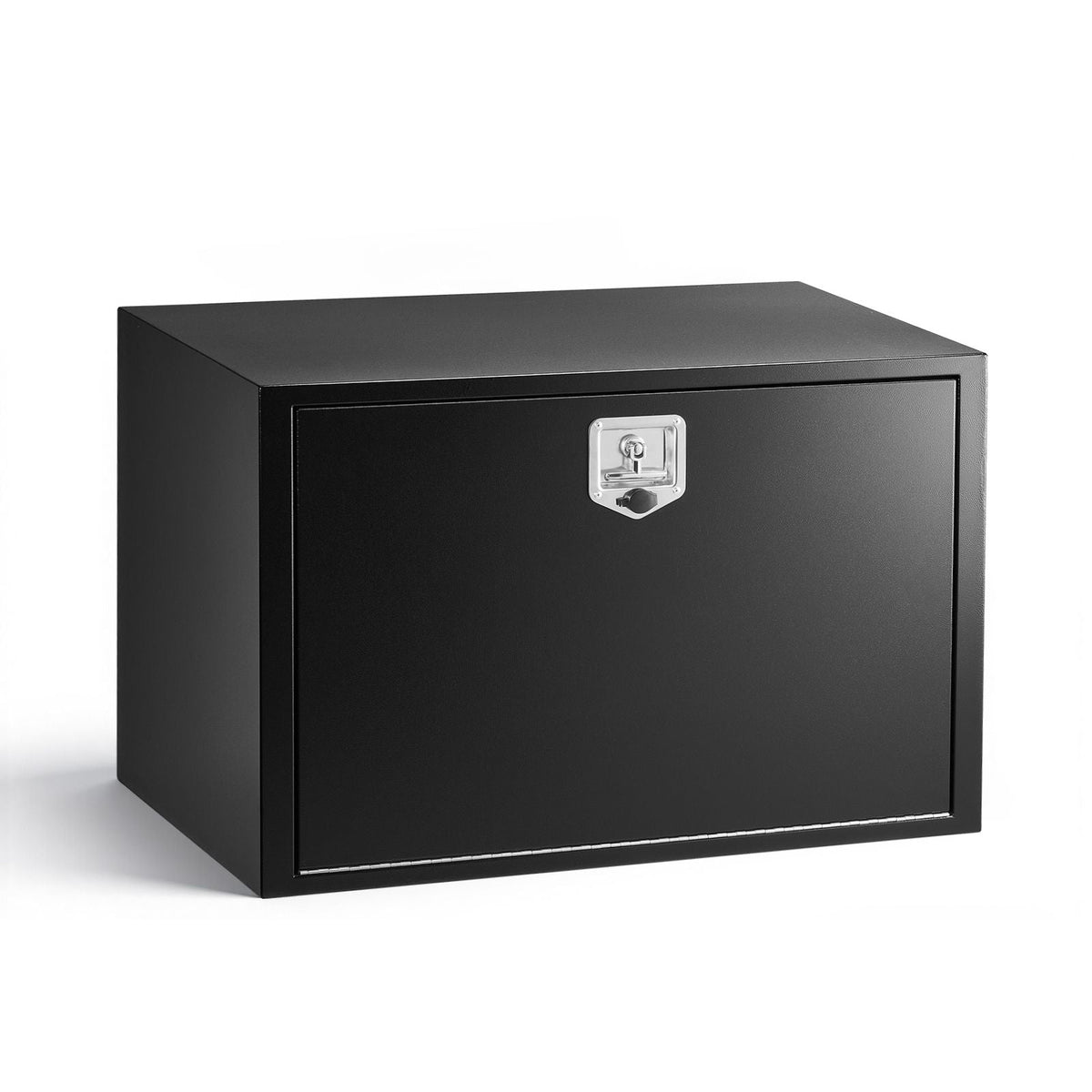 Underbody Truck Tool Box, 36 x 24 x 24 Inch Heavy Duty Steel Trailer Storage Box with Lock & Keys, Waterproof Trailer Storage Organizer Under Body Chest with T-Handle for Truck, Van, SUV, Black