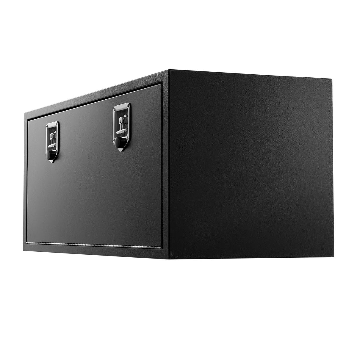 Underbody Truck Tool Box, 48 x 18 x 18 Inch Heavy Duty Steel Trailer Storage Box with Lock & Keys, Waterproof Trailer Storage Organizer Under Body Chest with T-Handle for Truck, Van, SUV, Black