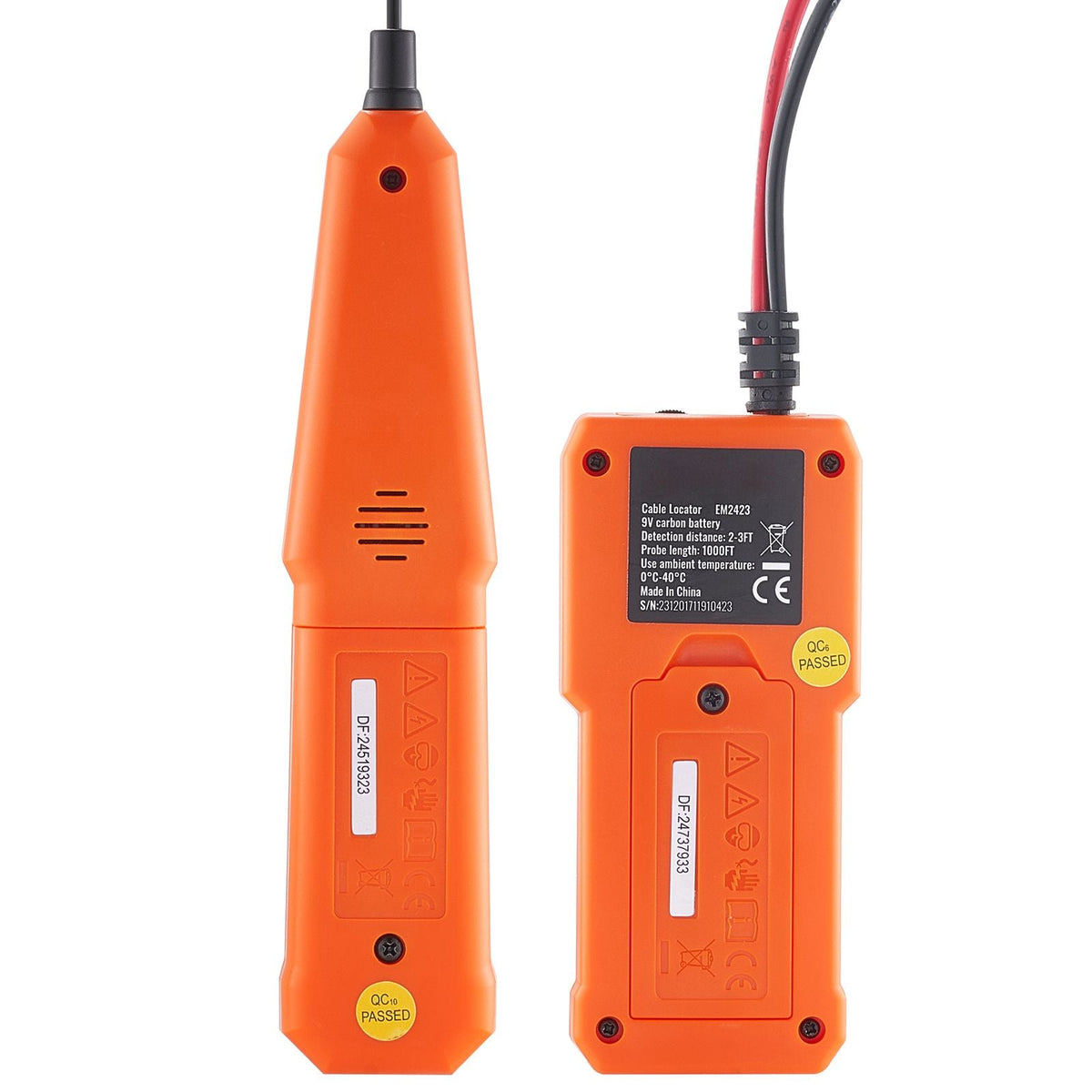 Underground Cable Locator, 3 FT Max. Detection Depth, Wire Tracer Break Detector Finder with Earphone, 1000 FT Max.Detection Length Cable Tester for Pet Fence Buried Sprinkler Valve Irrigation