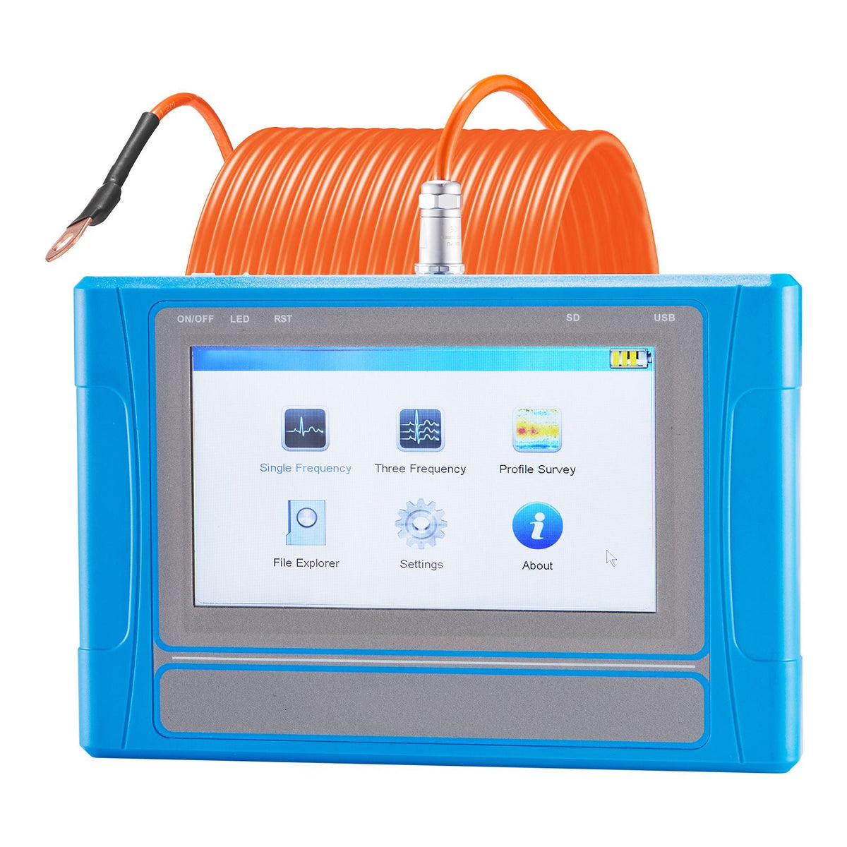 Underground Water Detector, Up to 492ft (150m) Pro Underground Water Detection Locator, 7" Touchscreen Auto Mapping Well Detector Explorer with Multi-Frequency Measurement, 8GB Card, Carry Case