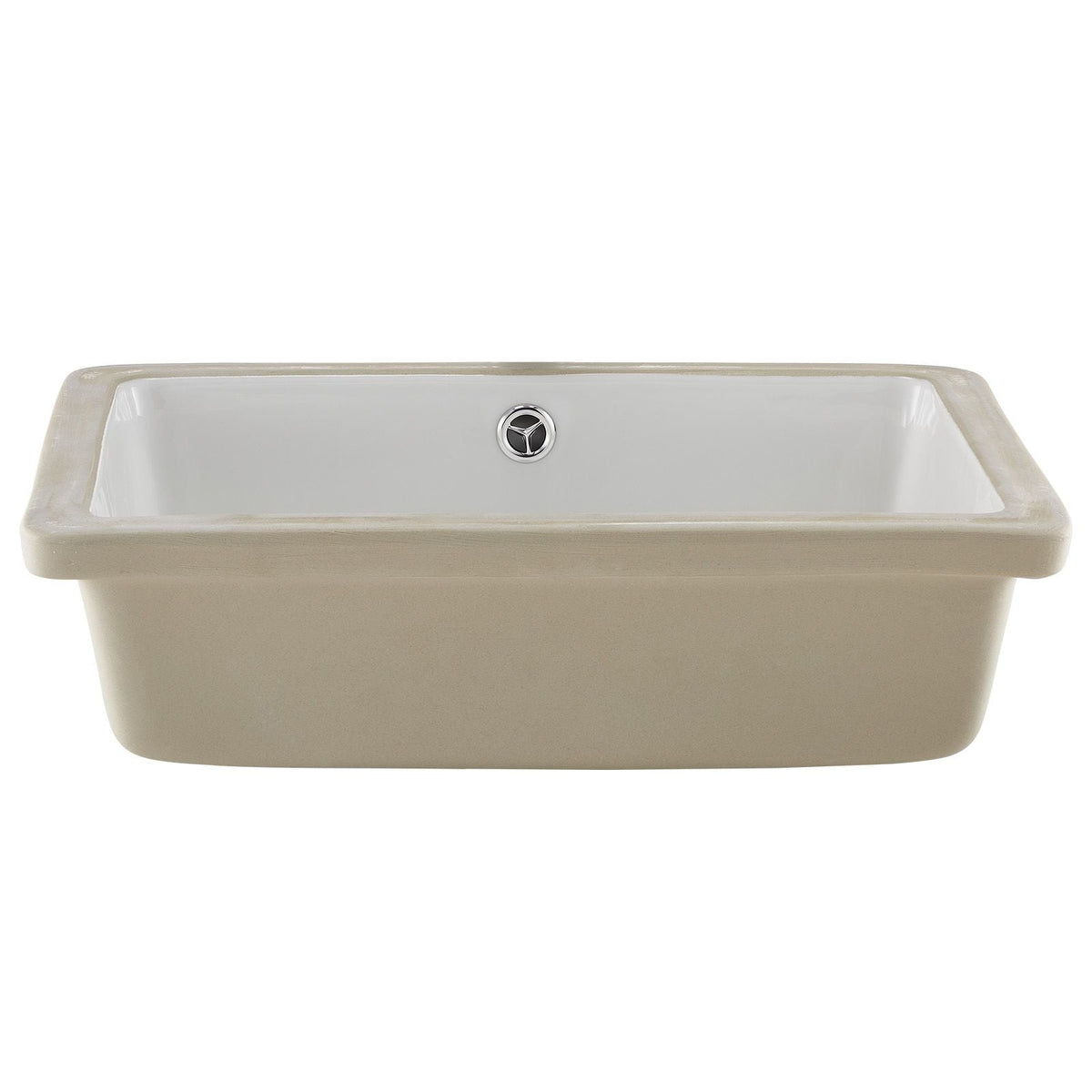 Undermount Bathroom Sink, 18.5 x 13.19 Inch Rectangular White Ceramic Vessel Sink with Overflow Hole, Under Counter Drop in Modern Lavatory Vanity Bath Wash Bowl Basin, Rectangle Small Space