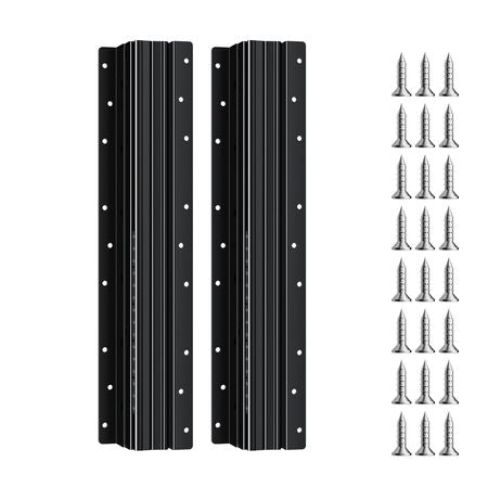 Undermount Drawer Slides, 16 inch, Full Extension Ball Bearing Under Stair Cabinet Rails, 260 LB Load Capacity Heavy Duty Bottom Stair Cabinet Glides Track Runners,for DIY Replacement, Black