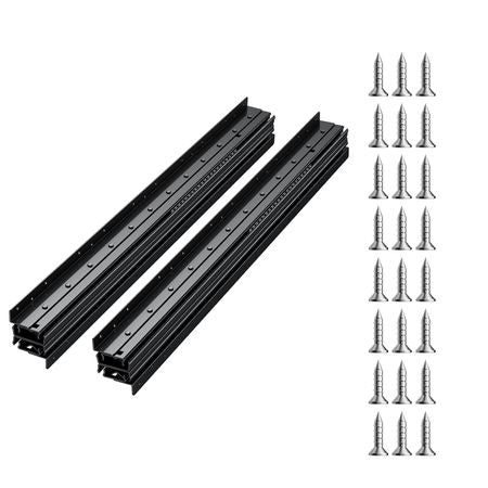 Undermount Drawer Slides, 32 inch, Full Extension Ball Bearing Under Stair Cabinet Rails, 260 LB Load Capacity Heavy Duty Bottom Stair Cabinet Glides Track Runners,for DIY Replacement, Black