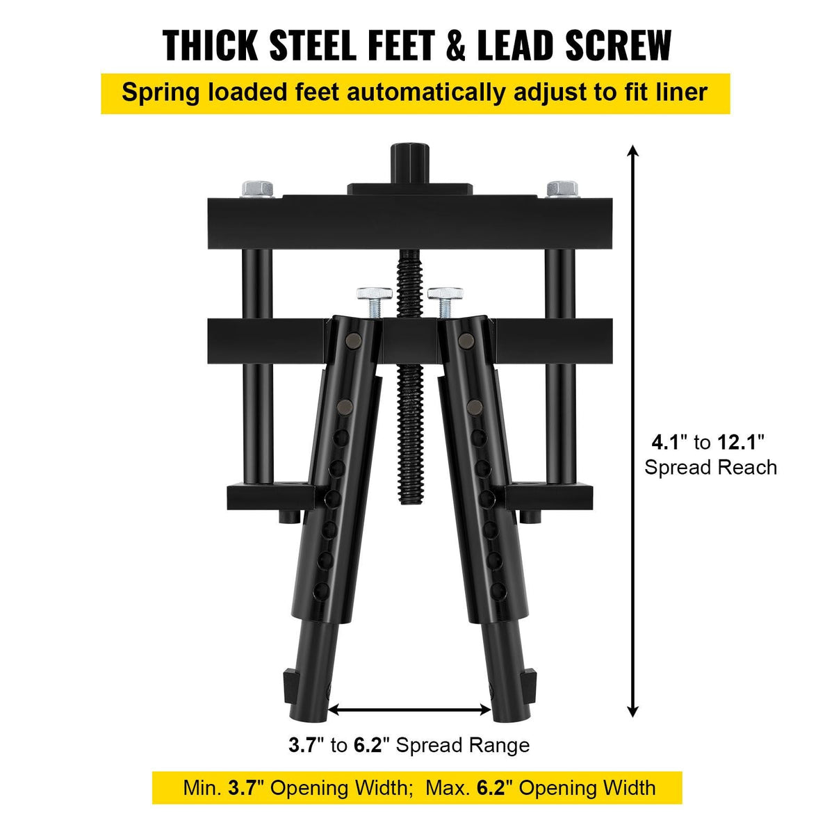 Universal Cylinder Liner Puller Compatible with Caterpillar CAT Mack Cummins, Works on Heavy-Duty Diesel Engines Wet Liners from 3-7/8\" to 6-1/4\" Bore, Replace PT-6400-C, 3376015, M50010-B