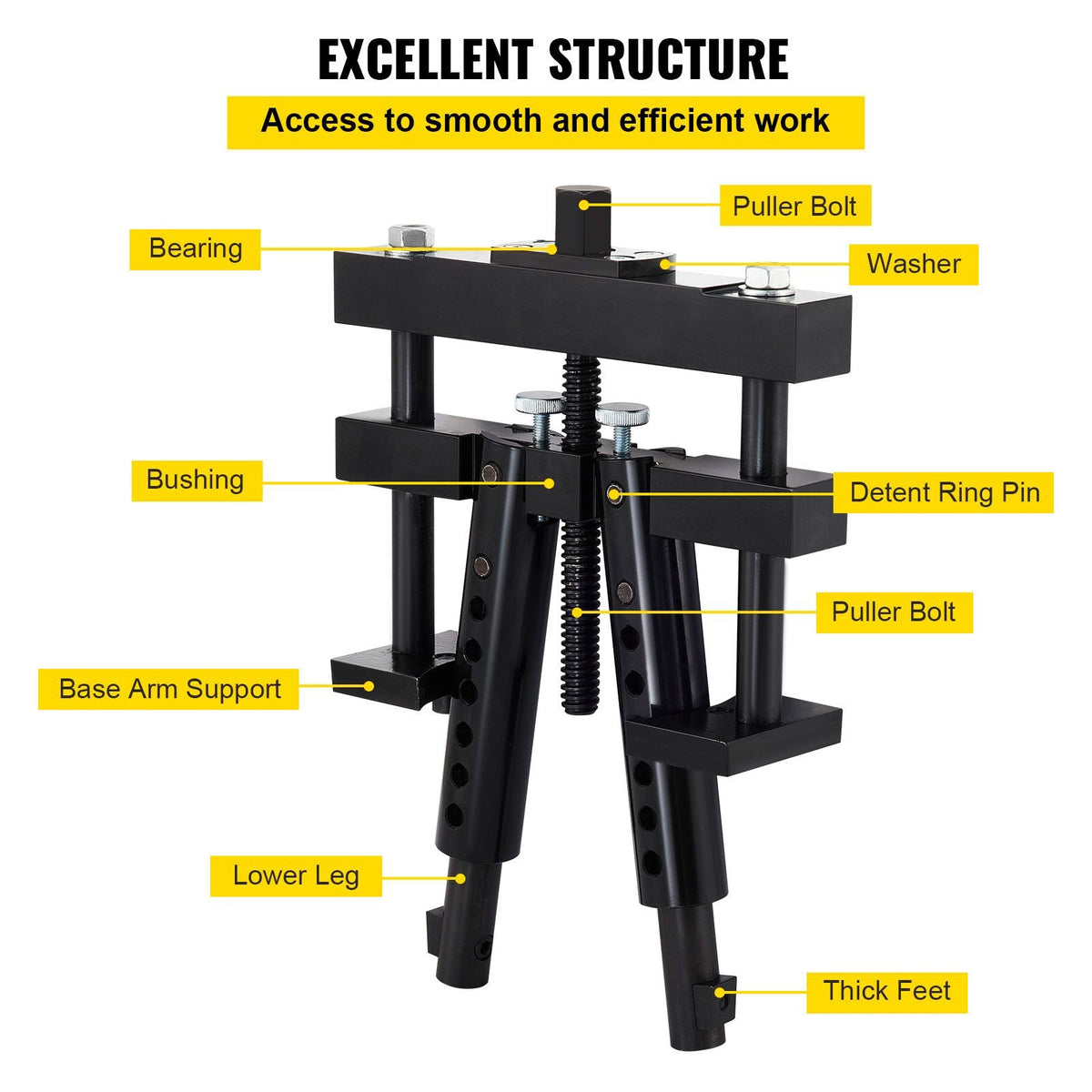 Universal Cylinder Liner Puller Compatible with Caterpillar CAT Mack Cummins, Works on Heavy-Duty Diesel Engines Wet Liners from 3-7/8\" to 6-1/4\" Bore, Replace PT-6400-C, 3376015, M50010-B