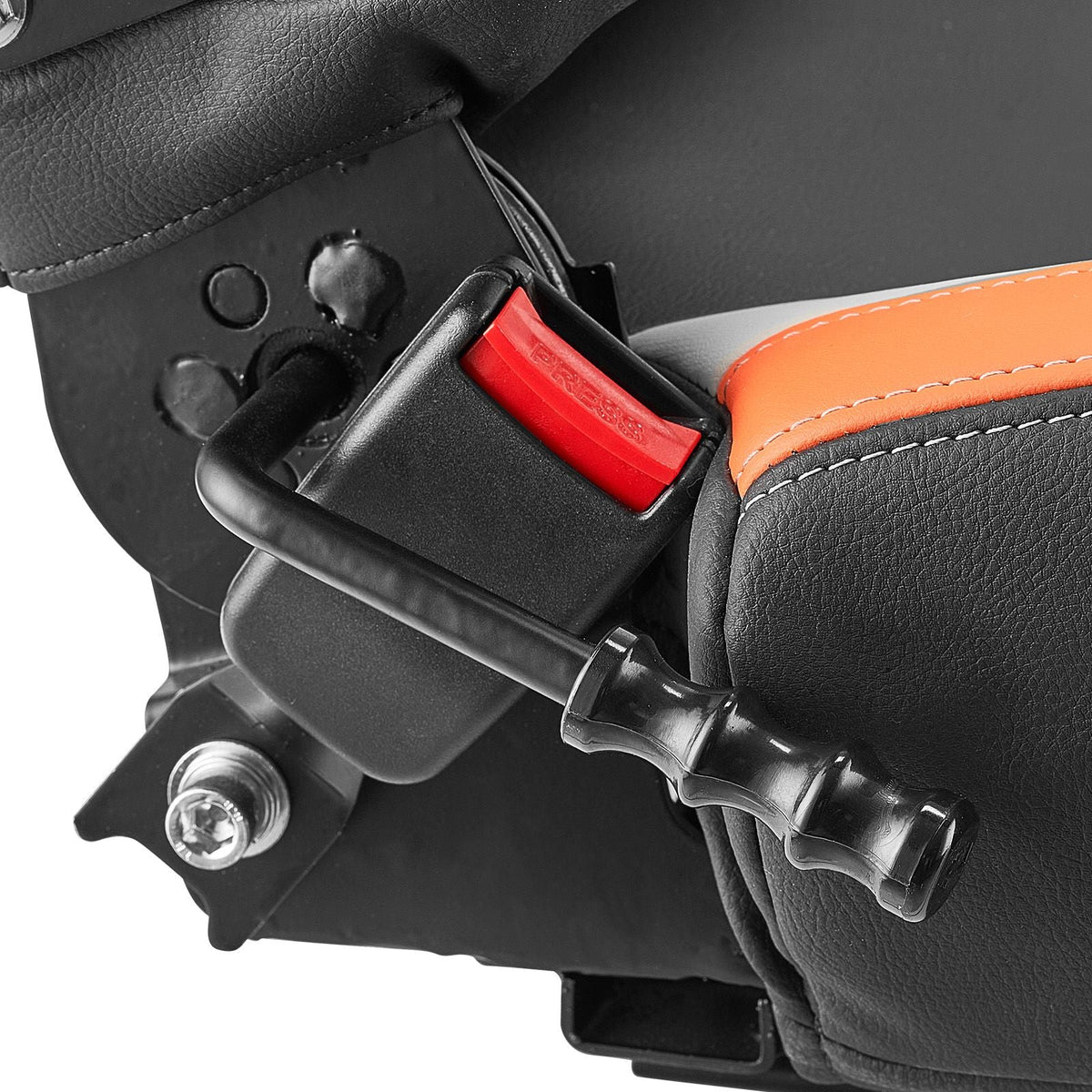 Universal Forklift Seat, Tractor Seat with Adjustable Back, Armrest, Headrest & Safety Belt, Secure Tractor Seat with Micro Switch, Ergonomic Lawnmower Seat for Skid Loader Bulldozer