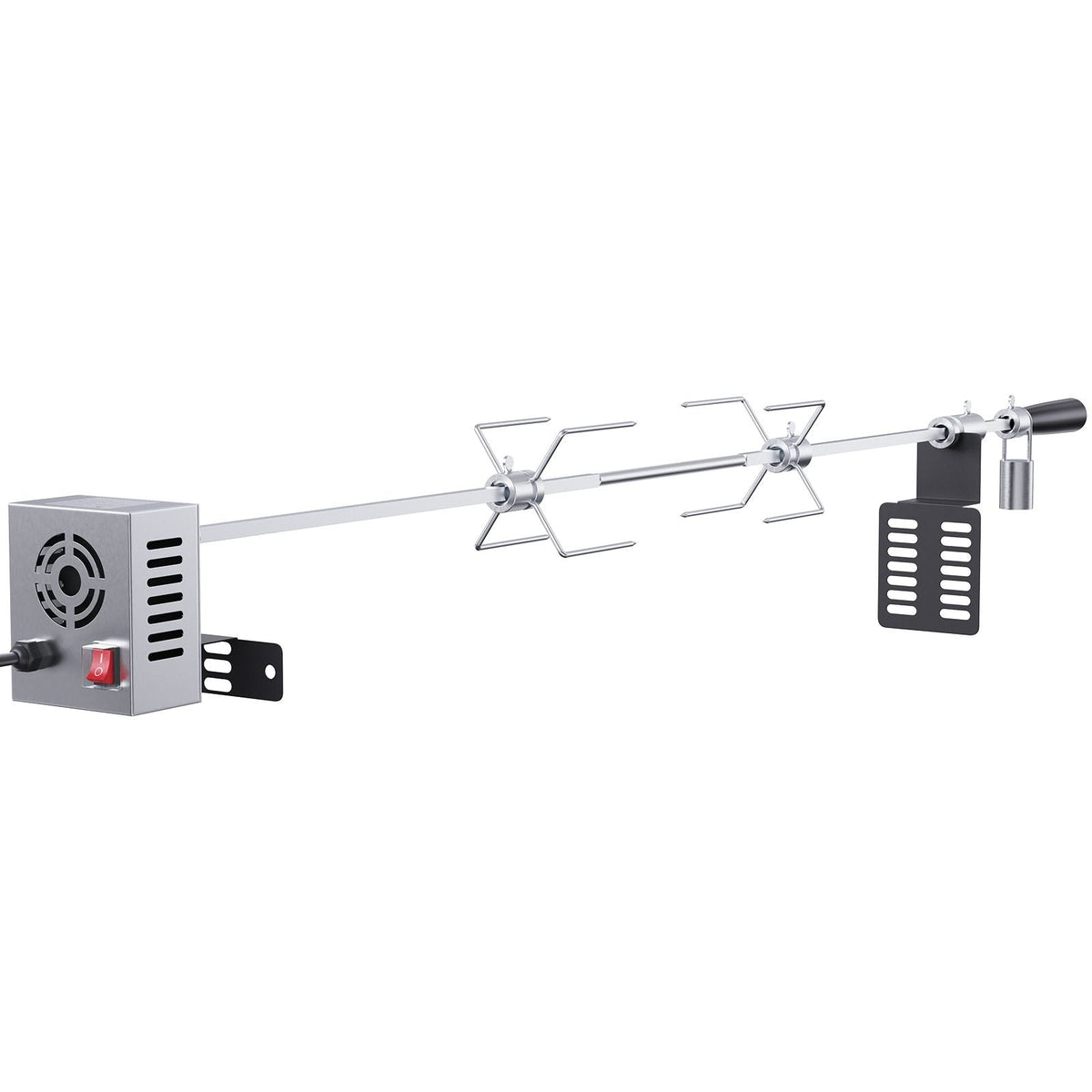 Universal Grill Rotisserie Kit for Grills, Electric BBQ Grill with 110V 9W Motor, Stainless Steel Automatic Grilling Kit, Heavy Duty 32"/39" Hexagon Spit Rod, 26 lbs Capacity Grill Attachment