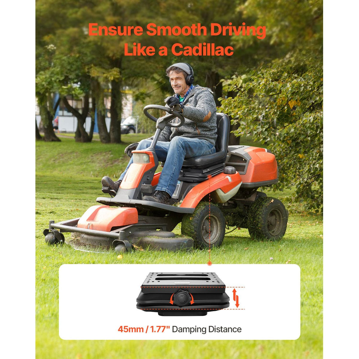 Universal Seat Suspension Kit without Slider Track Fits Lawn Mower Tractor