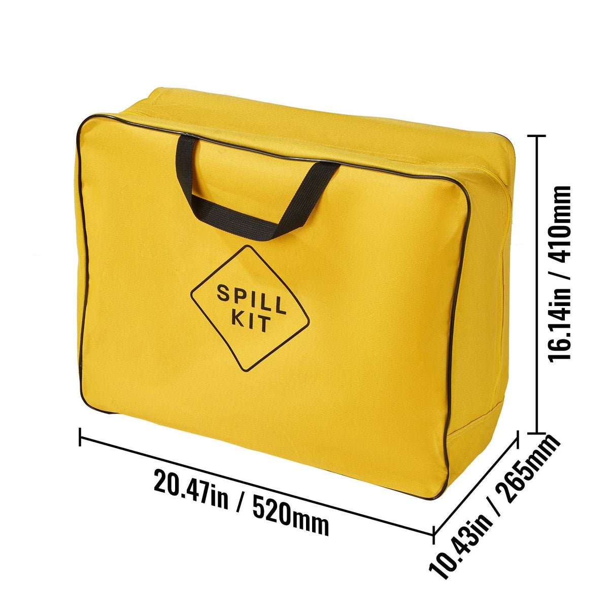 Universal Spill Kit, Spill Control Supplies 43 pcs, Includes 30 Universal Sorbent Pads, 2 Universal Sorbent Socks 3"x4', 2 Disposal Pillows, Rubber Gloves, and Bag