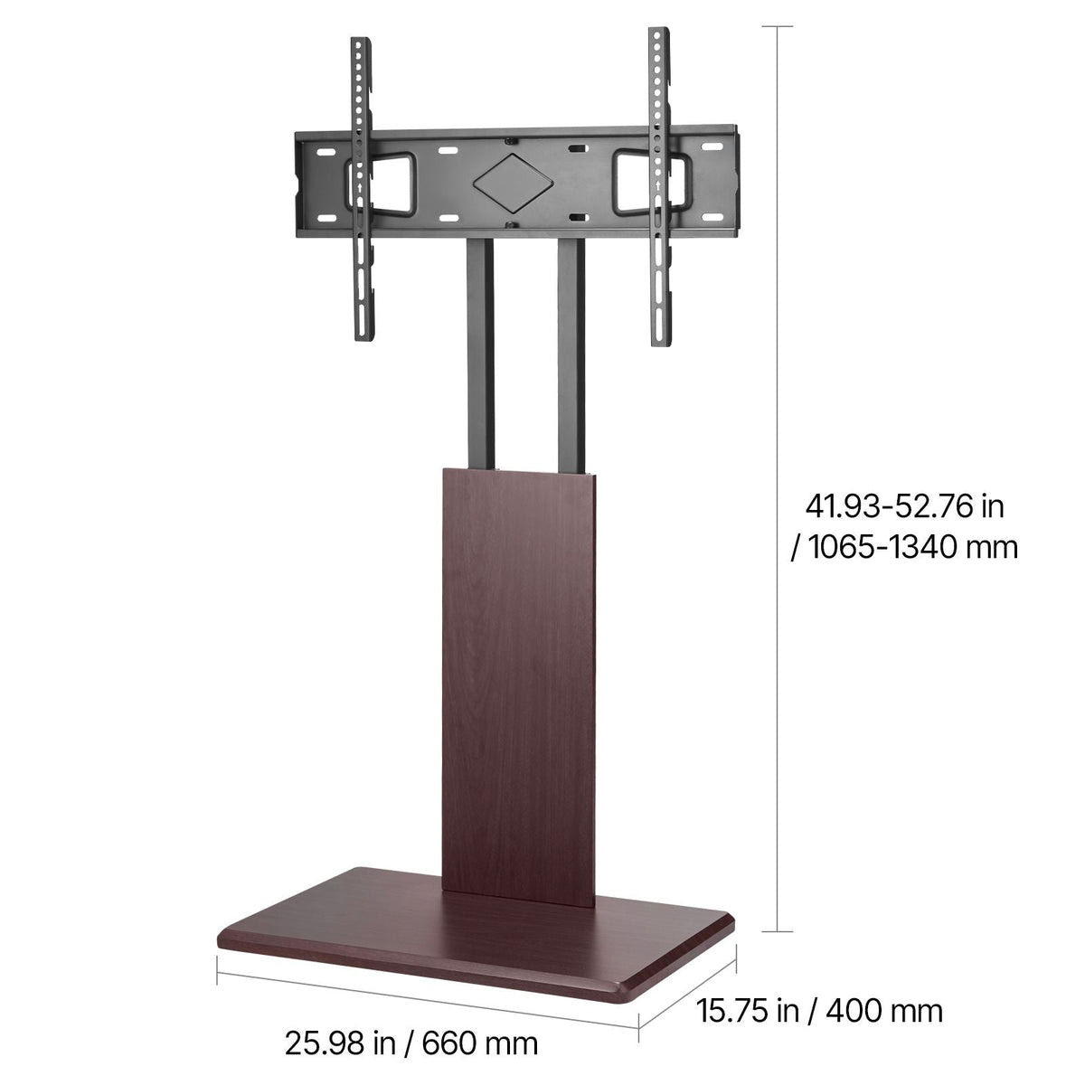Universal TV Stand, Table Top TV Stand for 32-70 inch Screens, Swivel and Height Adjustable TV Mount Stand Holds up to 99 lbs with Power Strip, for Living Room, Bedroom, MAX VESA 600 x 400 mm