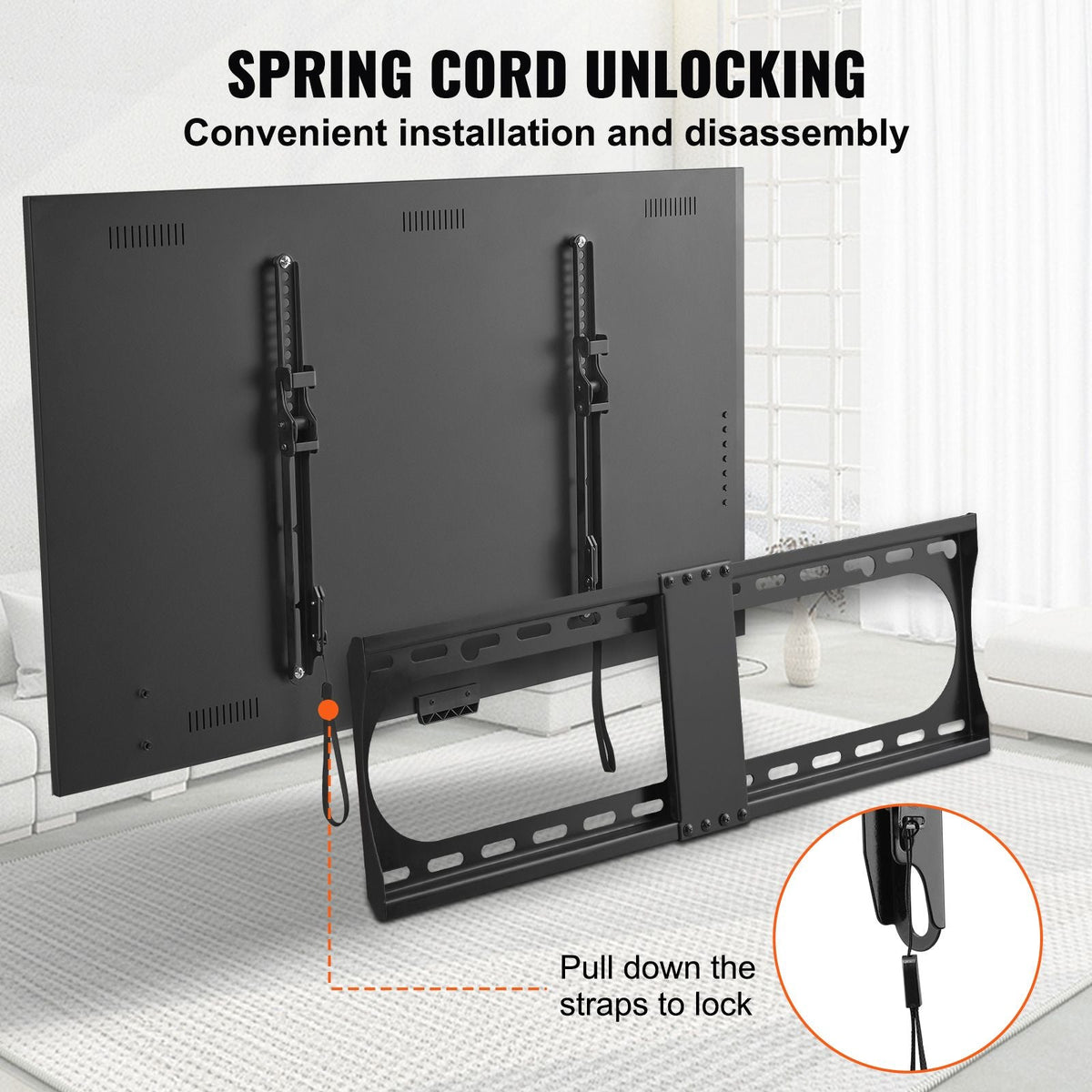 Universal TV Wall Mount, Low Profile TV Mount Fits for Most 37-70 inch TVs, Tilt Wall Mount TV Brackets, Max VESA 600x400mm, Holds up to 132 lbs