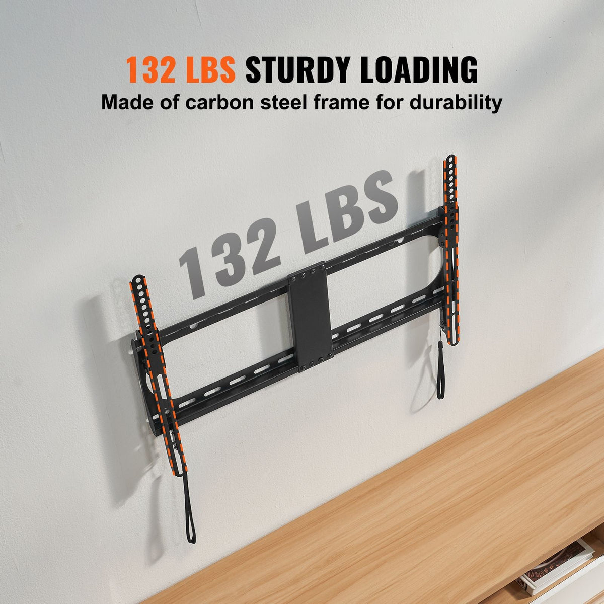 Universal TV Wall Mount, Low Profile TV Mount Fits for Most 37-70 inch TVs, Tilt Wall Mount TV Brackets, Max VESA 600x400mm, Holds up to 132 lbs
