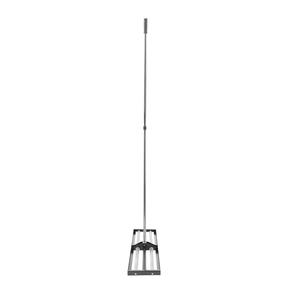 Updated Lawn Leveling Rake with Roller, 48'' x 10" Stainless Steel Lawn Leveler with 83.9'' Adjustable Handle, Heavy Duty Yard Leveling Rake, Effort Saving Lawn Leveling Tool for Yard Golf Court