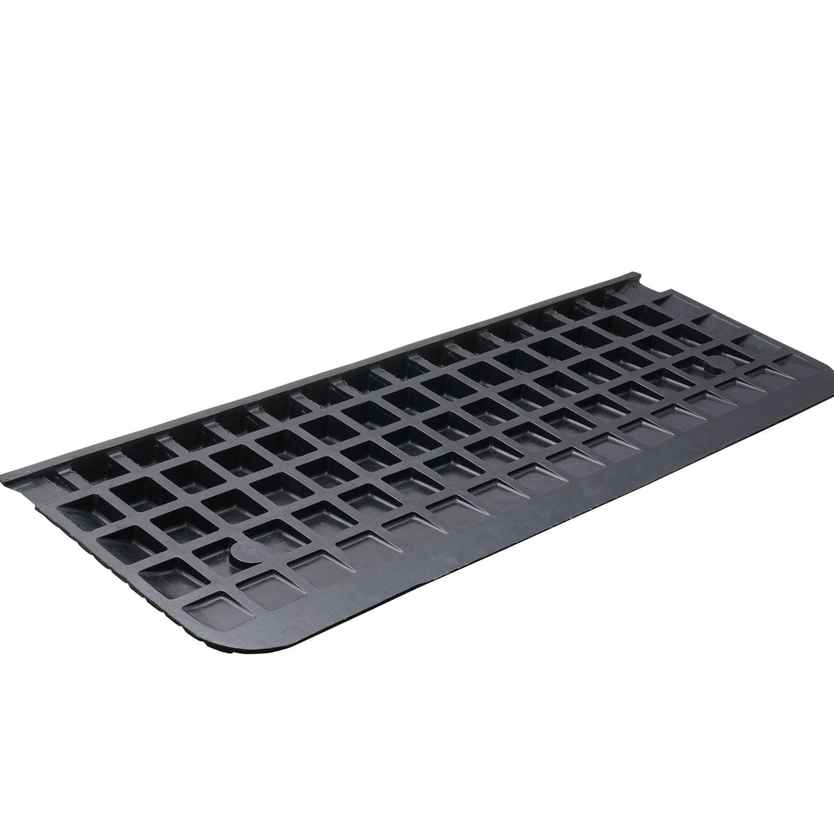 Upgraded Rubber Threshold Ramp, 1.5" Rise Wheelchair Ramp Doorway, Natural Curb Ramp Rated 33069 lbs Load Capacity, Non-Slip Textured Surface Rubber Curb Ramp for Wheelchair and Scooter