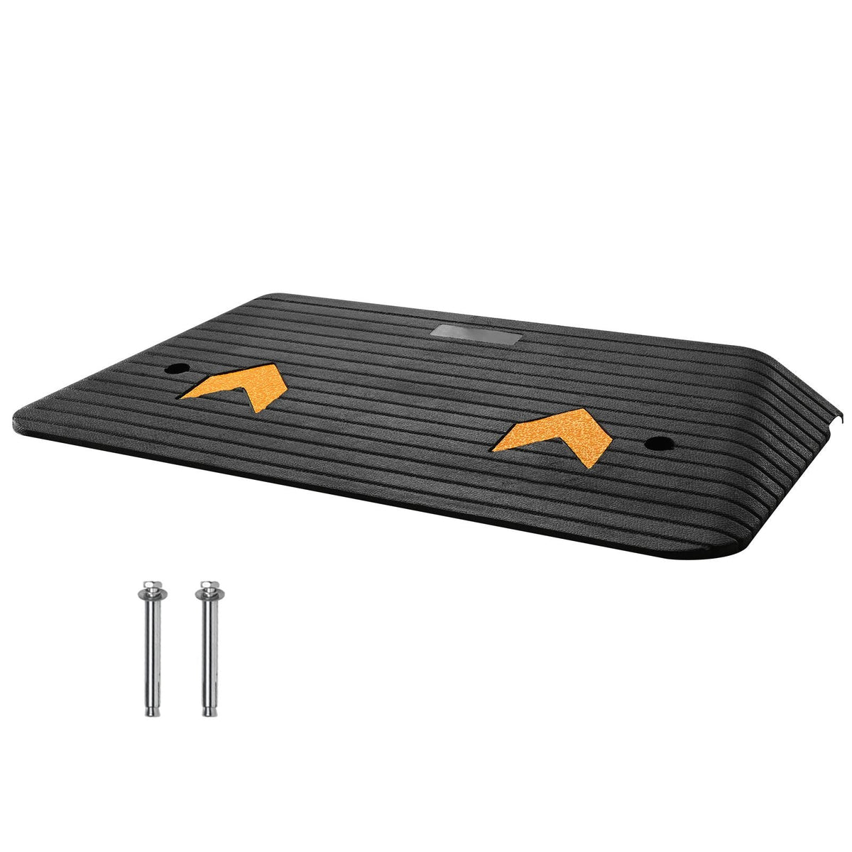 Upgraded Rubber Threshold Ramp, 3" Rise Door Ramp with 1 Channel, Natural Rubber Car Ramp with Non-Slip Textured Surface, 33069 lbs Load Capacity Curb Ramp for Wheelchair and Scooter