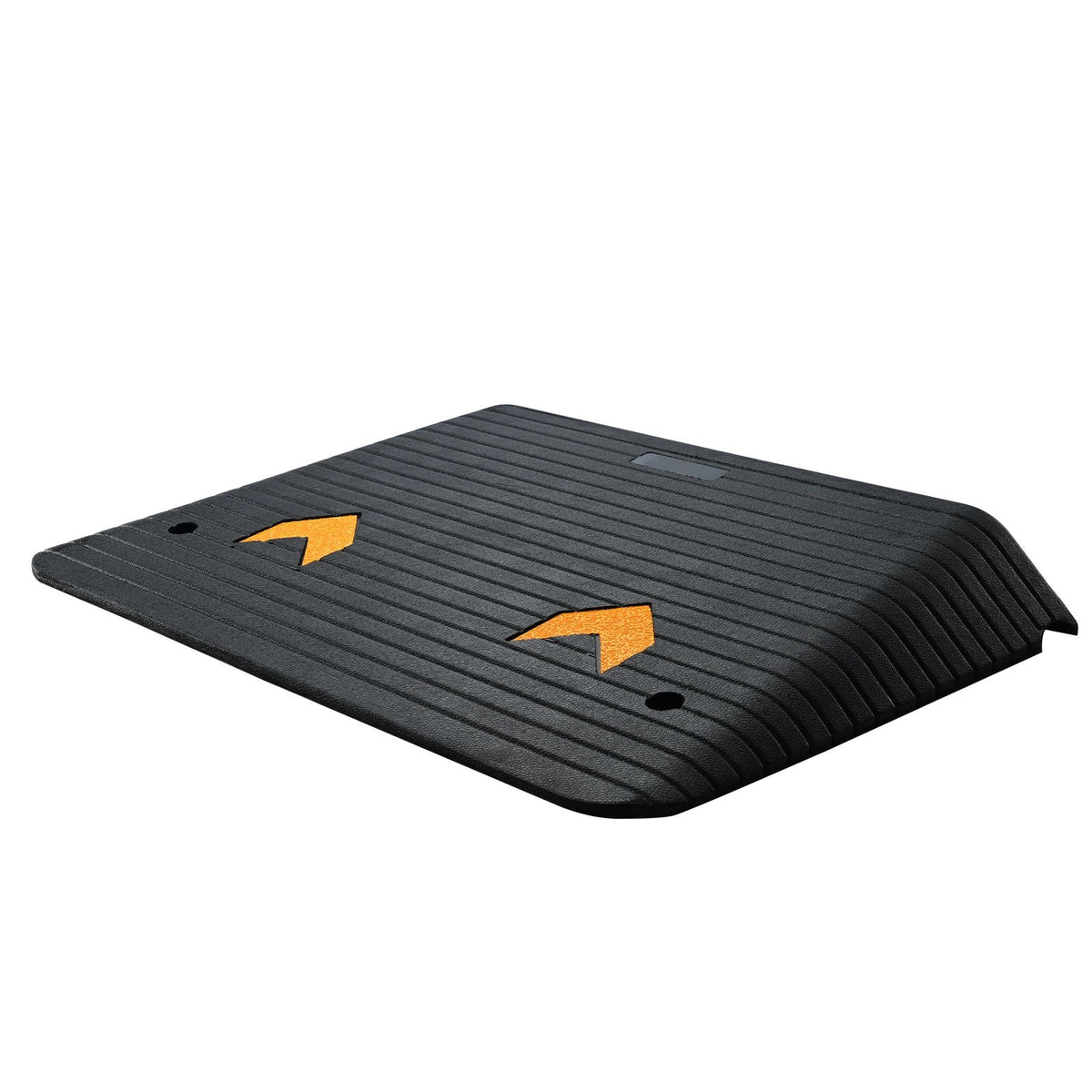 Upgraded Rubber Threshold Ramp, 4" Rise Door Ramp with 1 Channel, Natural Rubber Car Ramp with Non-Slip Textured Surface, 33069 lbs Load Capacity Curb Ramp for Wheelchair and Scooter