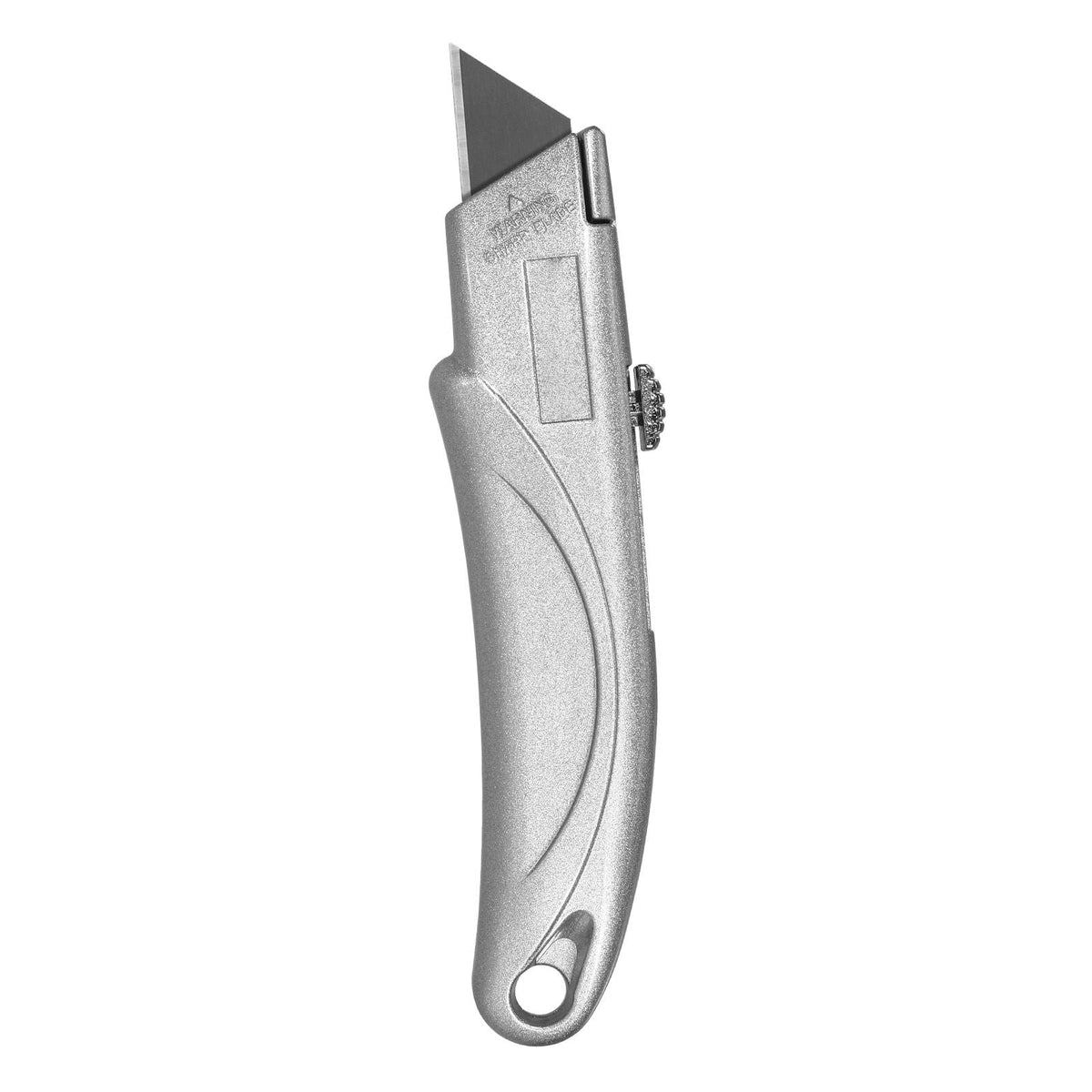 Utility Knife, 2-Pack Retractable Box Cutter, with Aluminum Alloy Case, SK5 Blades and Handle, 3-Position Blade, 5 Blades, Heavy Duty Box Cutter for Leather, Card Board, Rubber Cables, Silver
