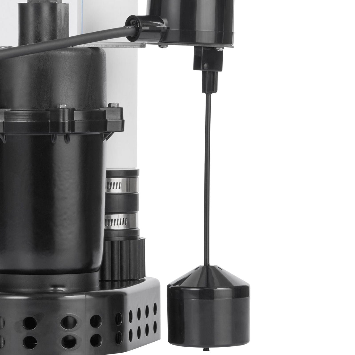 Utility Sink Pump, 1/3 HP, 120-Volt, 2900 GPH Flow, 25 ft Head, Under-Sink Sump Pump System with 6 Gallon Basin, Automatic Utility/Laundry Sink Pump, Drain Pump with 1-1/2" NPT Outlet, Black
