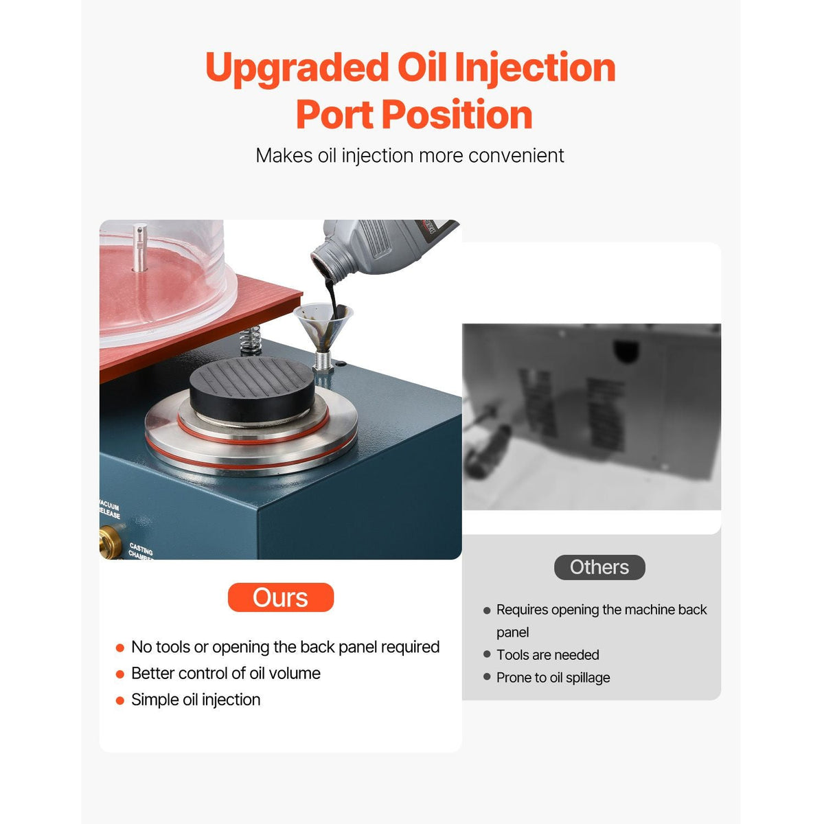 Vacuum Investing Casting Machine, 290W Power, with 3 CFM Pump and Bell Jar, Convenient Oil Injection Port, Precision Pressure Gauge, 11 x 11 in Workbench, Casting Machine for Jewelry and Metal