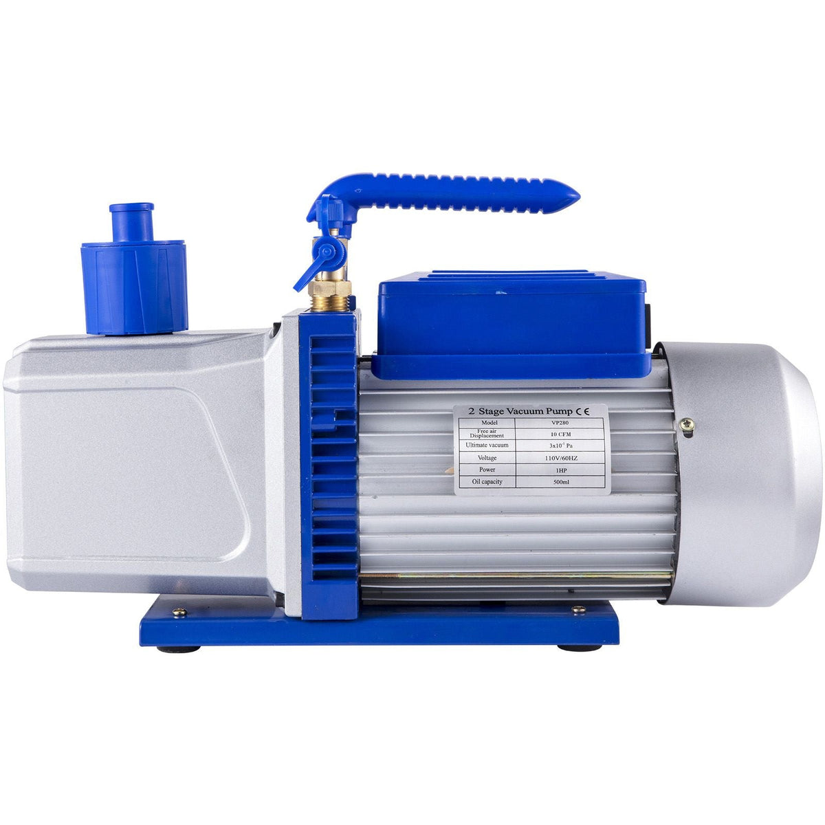Vacuum Pump 12CFM 1HP Vane Vacuum Pump Two Stage 3 x 10-1 Pa Ultimate HVAC Rotary Auto AC Refrigerant Vacuum Pump, for Automobile Reparation Vacuum Evacuation