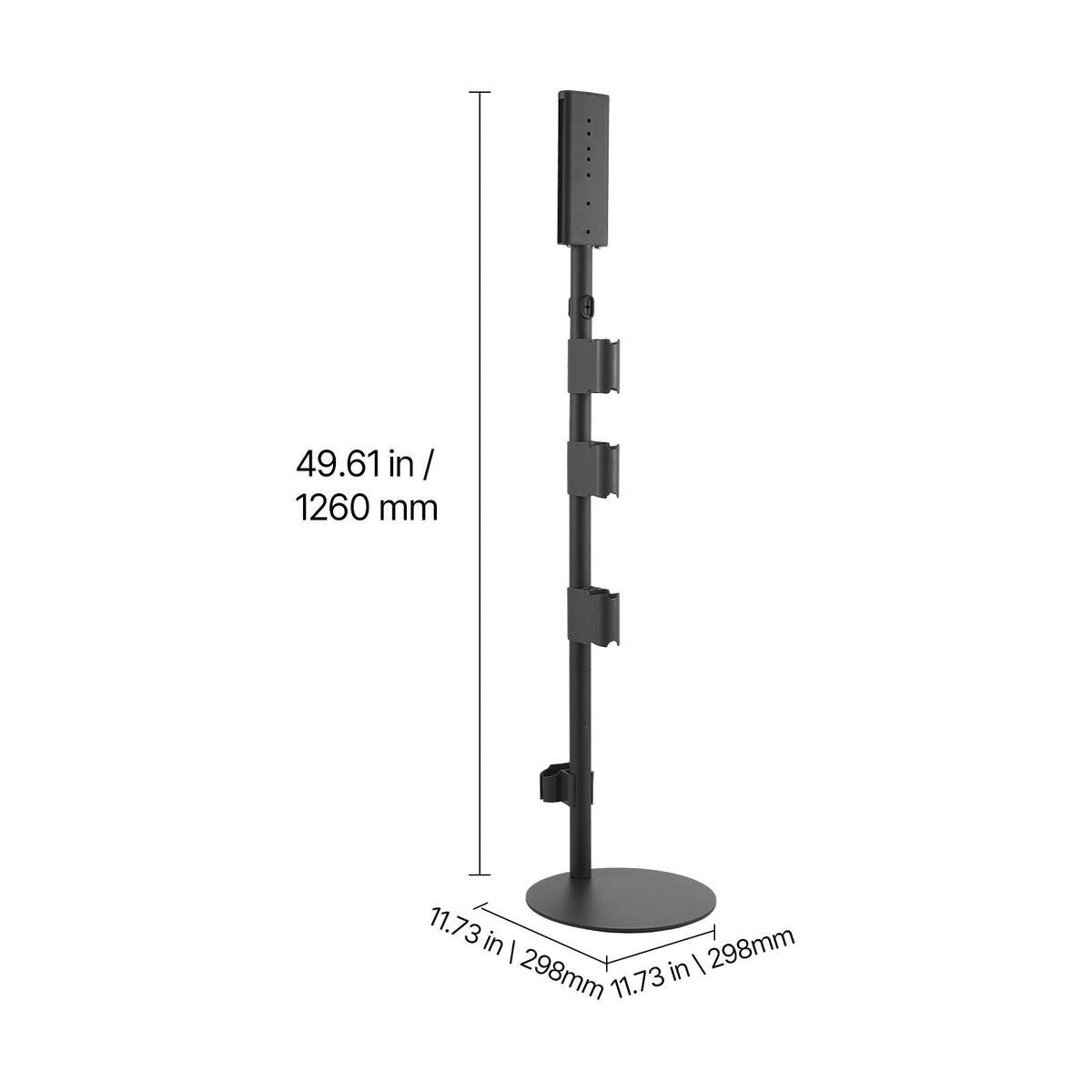 Vacuum Stand, Compatible With V7 V8 V10 V11 V12 V15 Series Upright Vacuum Cleaners & Accessories, Stable Vacuum Stand Holder with 4 Anti-slip Pads and 3 Clips for Storing 6 Brush Heads