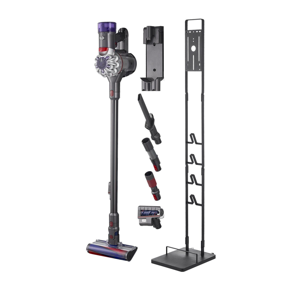Vacuum Stand for Dyson Multi-Models Stable Storage Bracket Holder with 4 Hooks