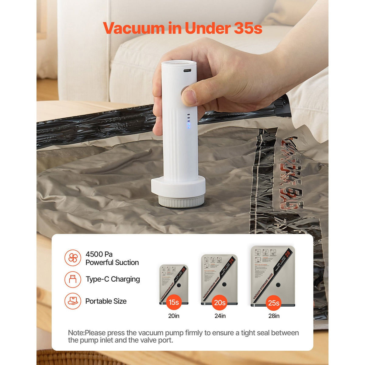 Vacuum Storage Bags, 16 Pack Space Saver Vacuum Seal Bags for Clothing, with Pump and Charging Cable, Double Zipper Seal, Thickened PA and PE, Compression for Clothes Storage, Travel Luggage