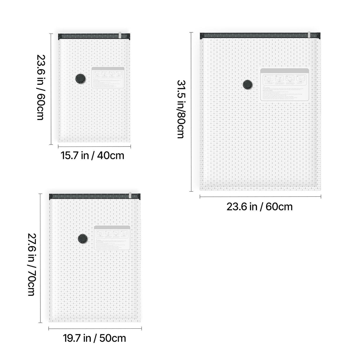 Vacuum Storage Bags, 18 Pack Space Saver Vacuum Seal Bags for Clothing, with Pump and Charging Cable, Double Zipper Seal, Thickened PA and PE, Compression for Clothes Storage, Travel Luggage