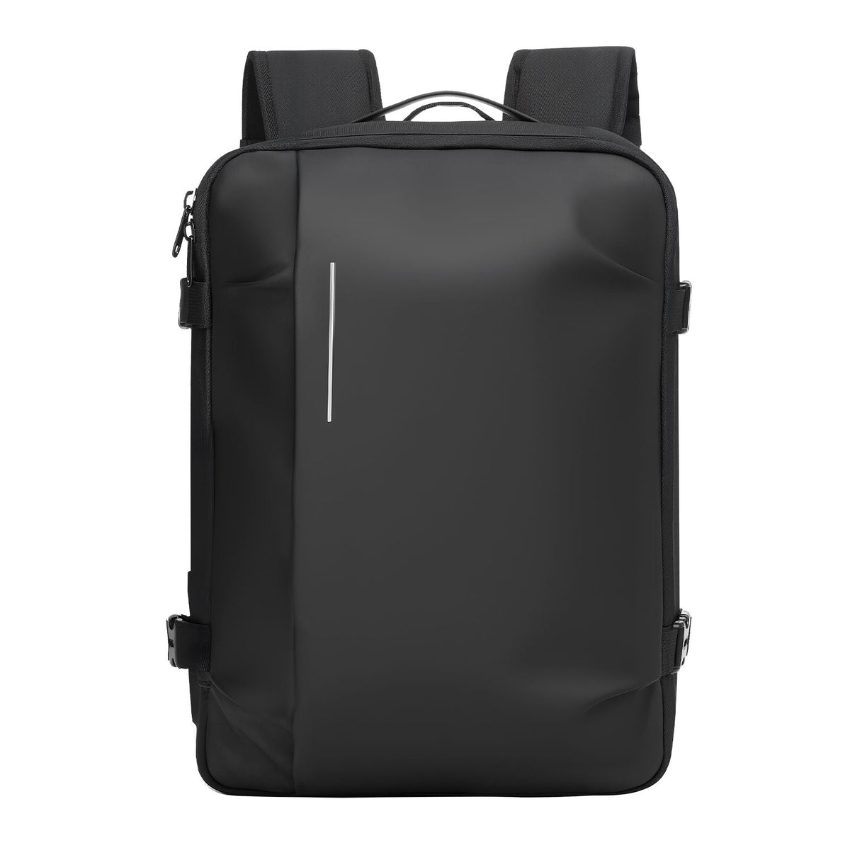 Vacuum Travel Backpack, 35L, Vacuum Seal Compression Travel Backpack with Air Pump, Multiple Pockets & Compartments, Water-Resistant Carry-On Suitcase Luggage, Casual Personal Item Bag, Black