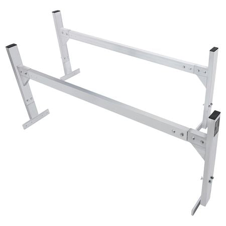 Van Roof Ladder Rack, 2 Bars Aluminum Alloy Roof Ladder Racks, 400 LBS Capacity Rain-Gutter Van Roof Rack, Adjustable Length 51.2" to 81.1", Van Ladder Rack for Van, Cargo, Trailer