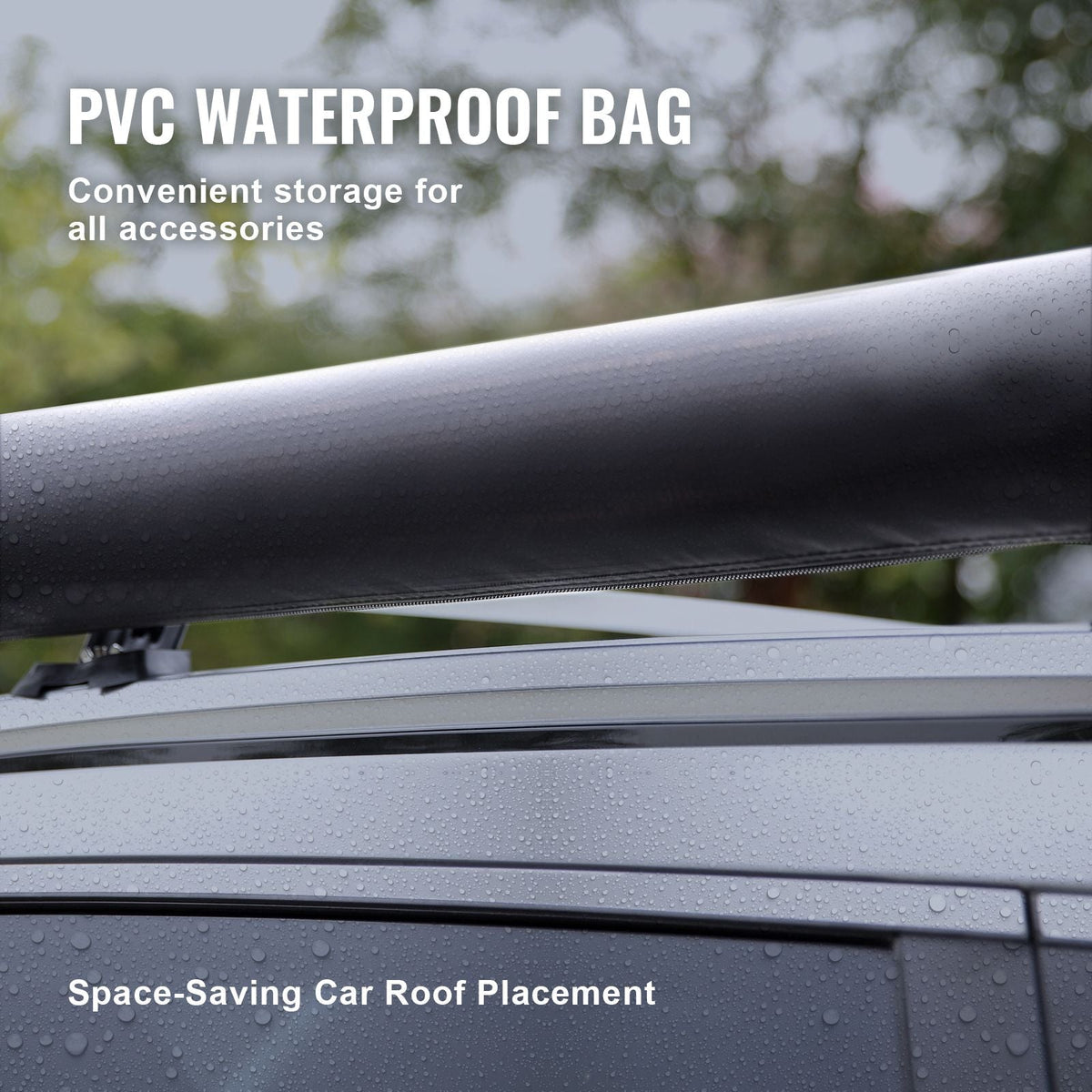 Vehicle Awning 270 Degree, 8.2' Height Retractable Car Side Awning, PU3000mm UV50+ Car Awning with Waterproof Storage Bag, Suitable for Truck, SUV, Van, Campers