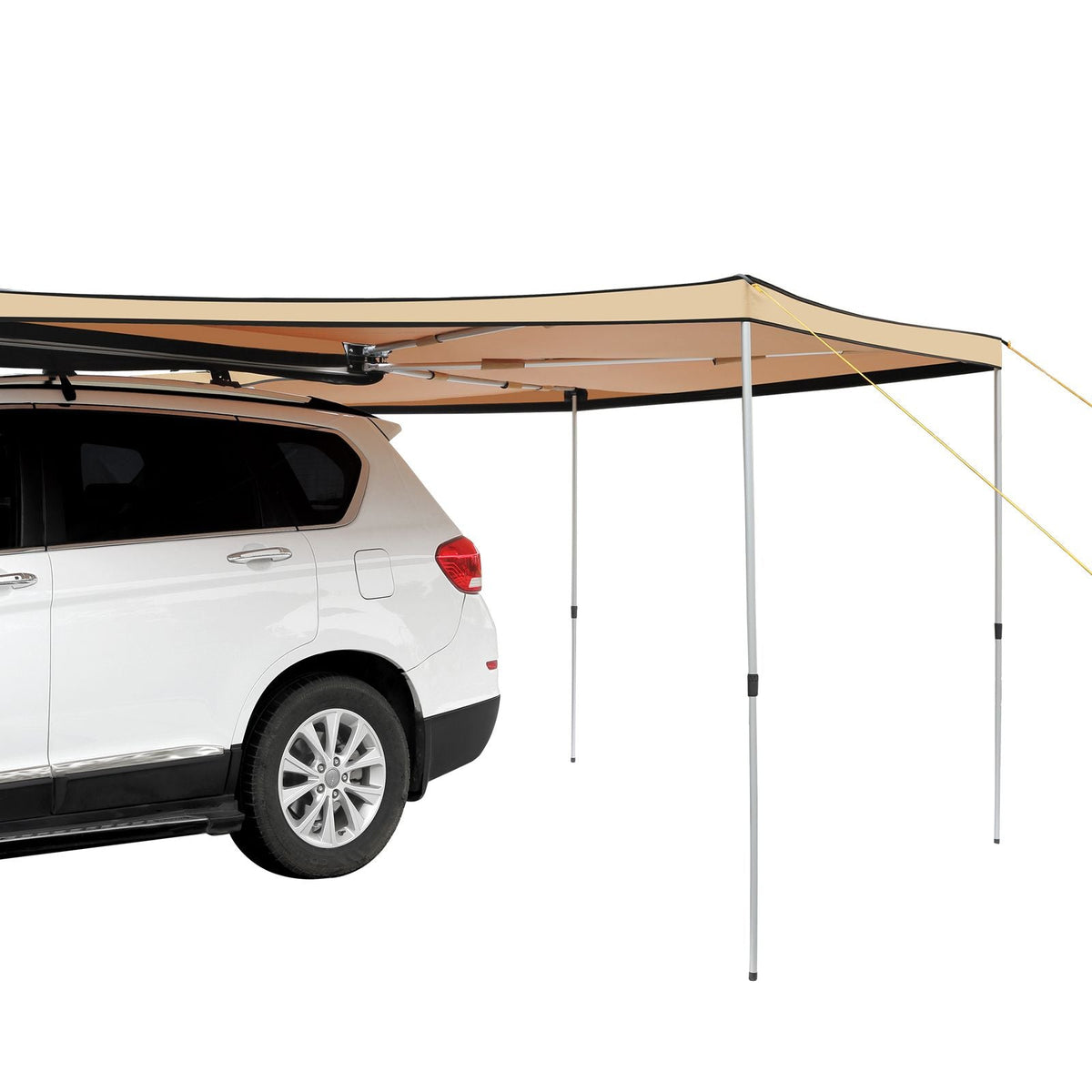 Vehicle Awning 270 Degree, 8.2' Height Retractable Car Side Awning, PU3000mm UV50+ Car Awning with Waterproof Storage Bag, Suitable for Truck, SUV, Van, Campers